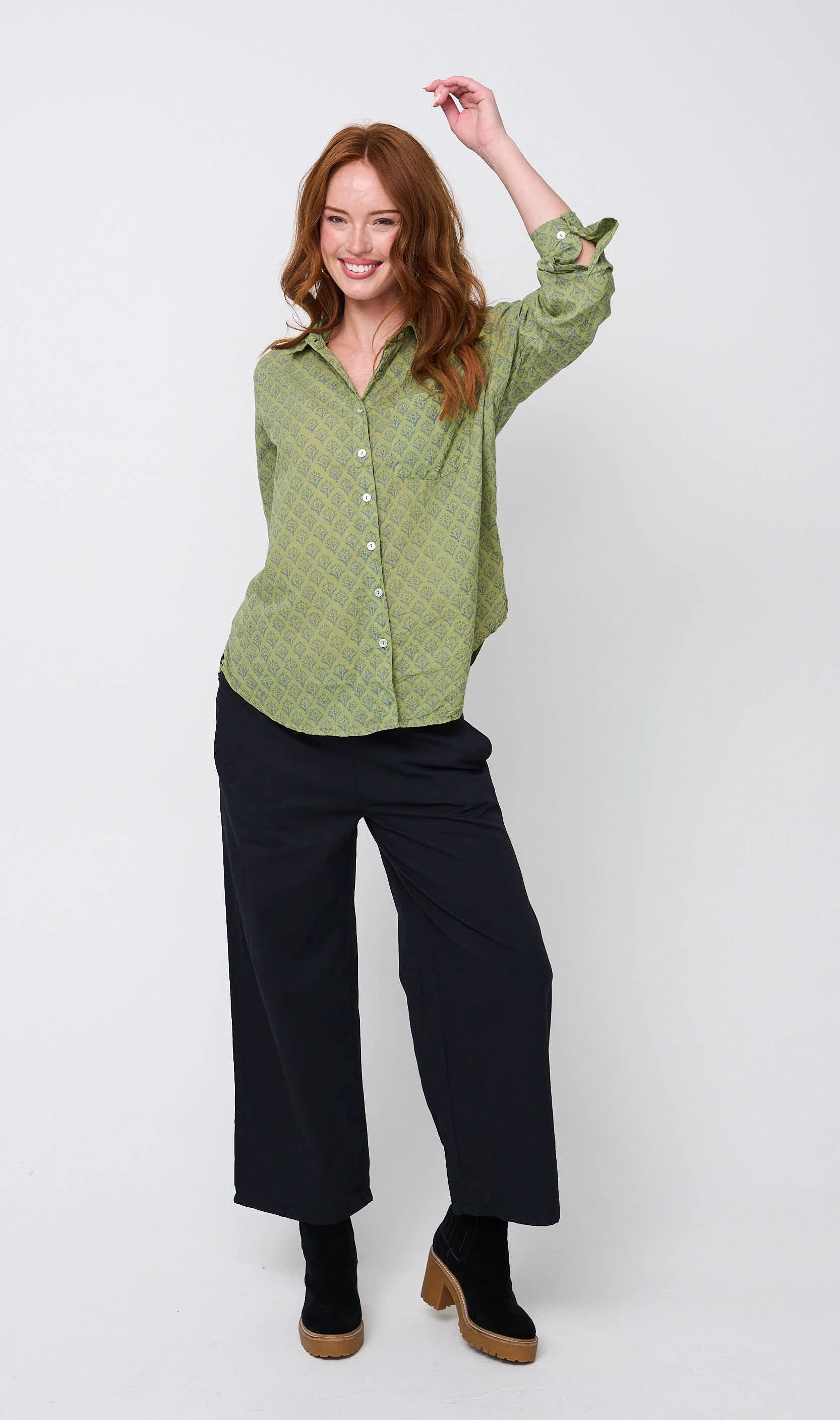 Good Boyfriend Shirt - Sunflower Overdye Sage - Image 2