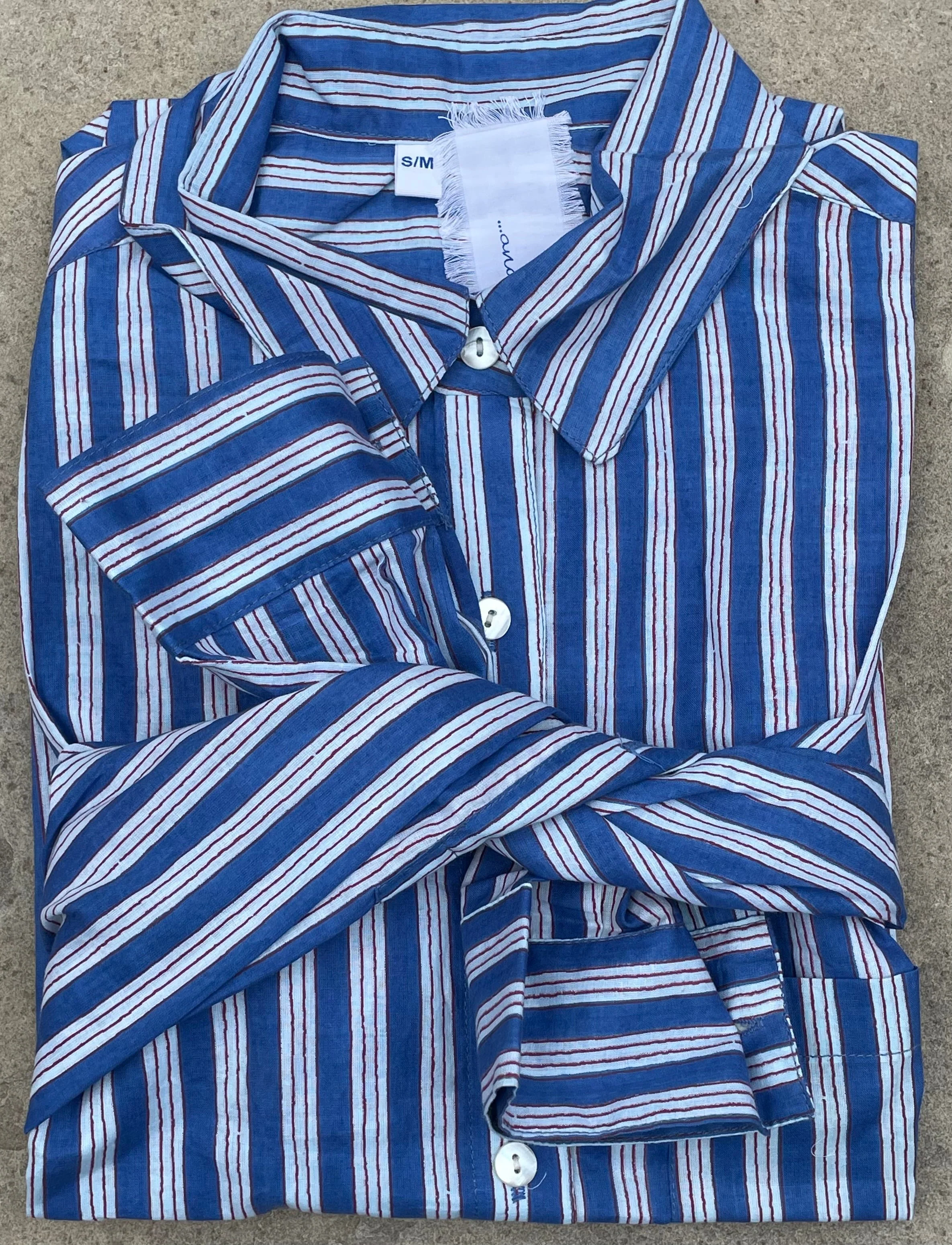 Good Boyfriend Shirt - Tuscan Stripe Blue PRE-ORDER - Image 2