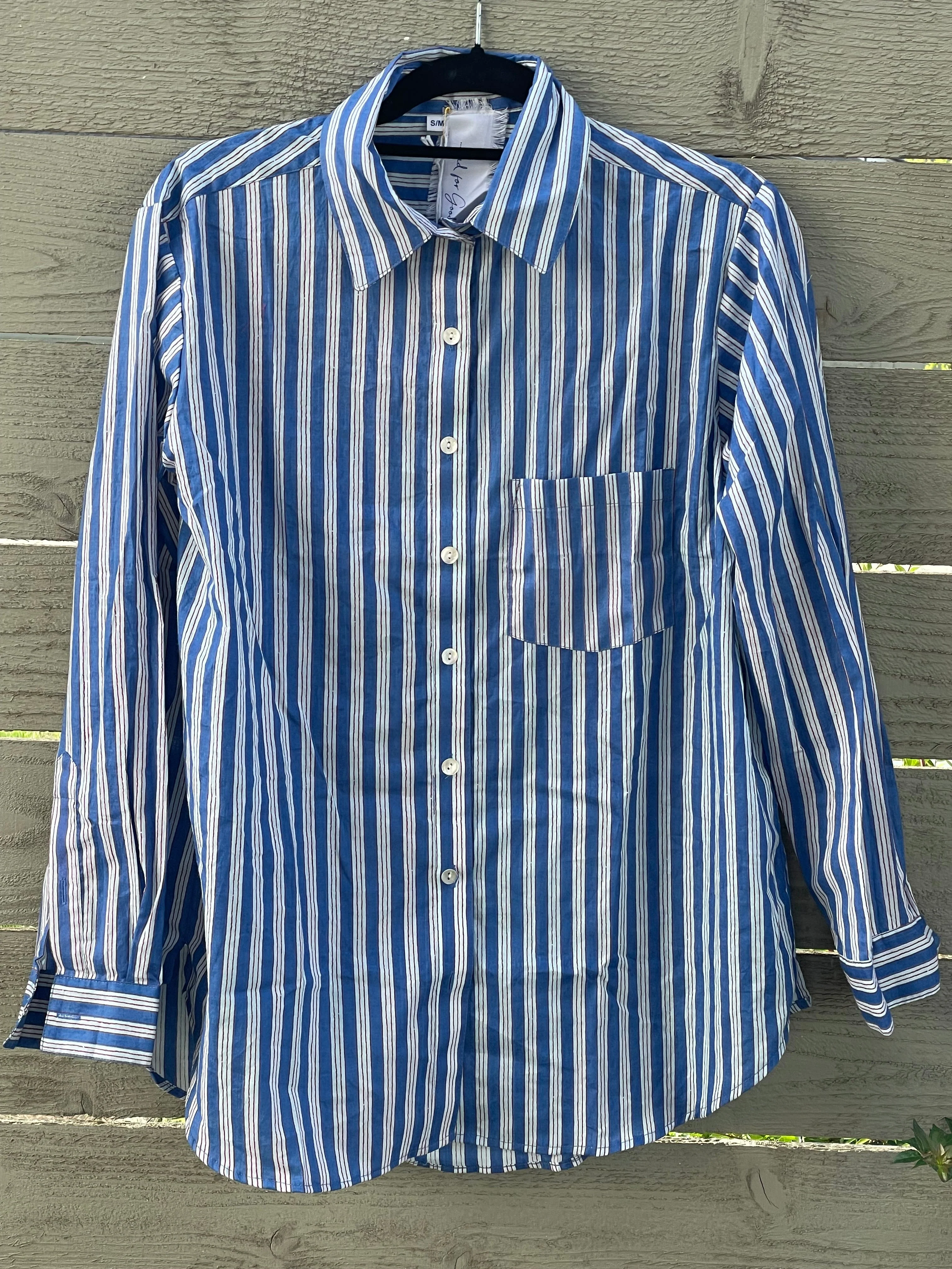 Good Boyfriend Shirt - Tuscan Stripe Blue PRE-ORDER - Image 6