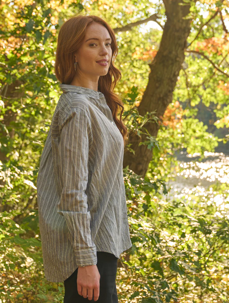 Good Boyfriend Shirt - Tuscan Stripe Charcoal - Image 4