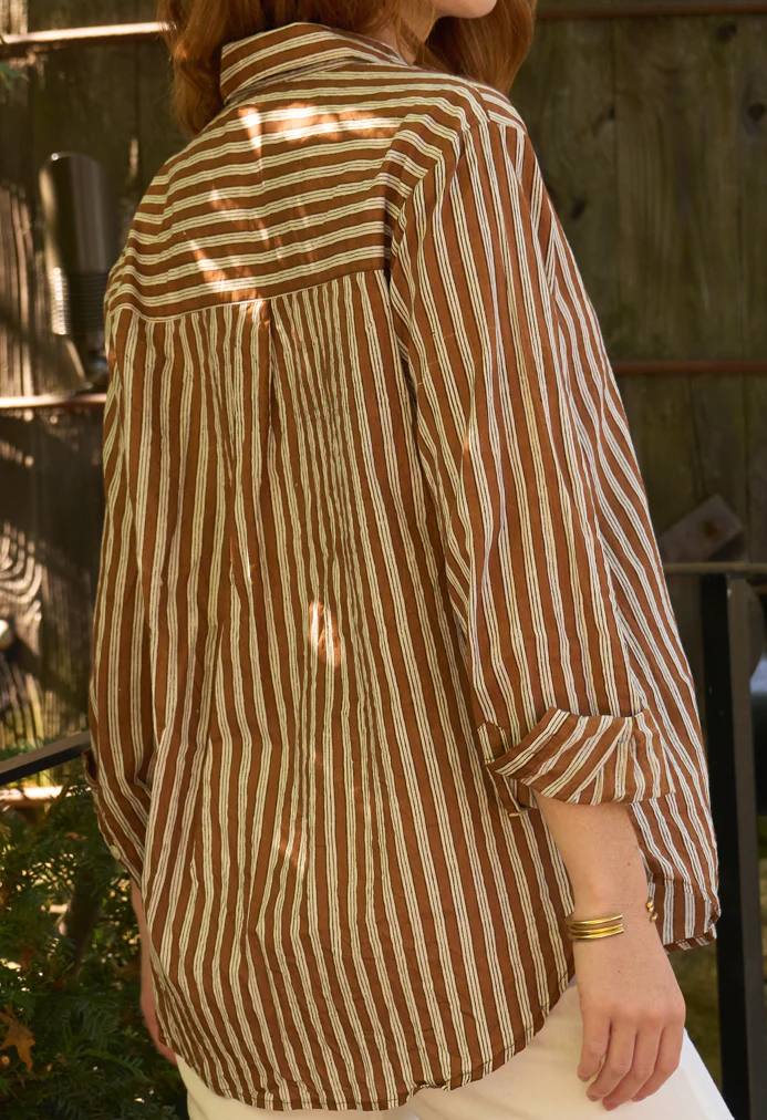 Good Boyfriend Shirt - Tuscan Stripe Chocolate - Image 4