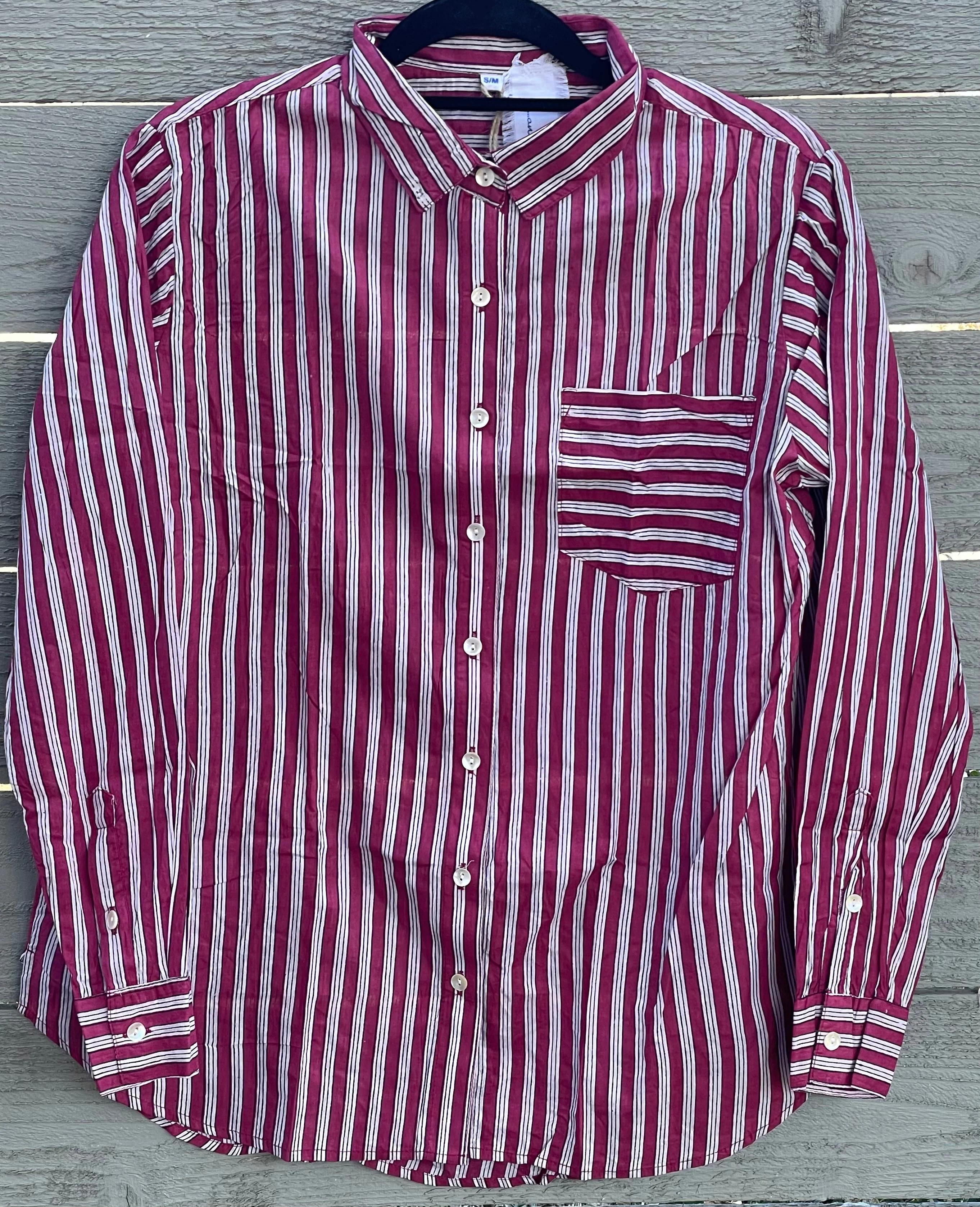 Good Boyfriend Shirt - Tuscan Stripe Plum - Image 3