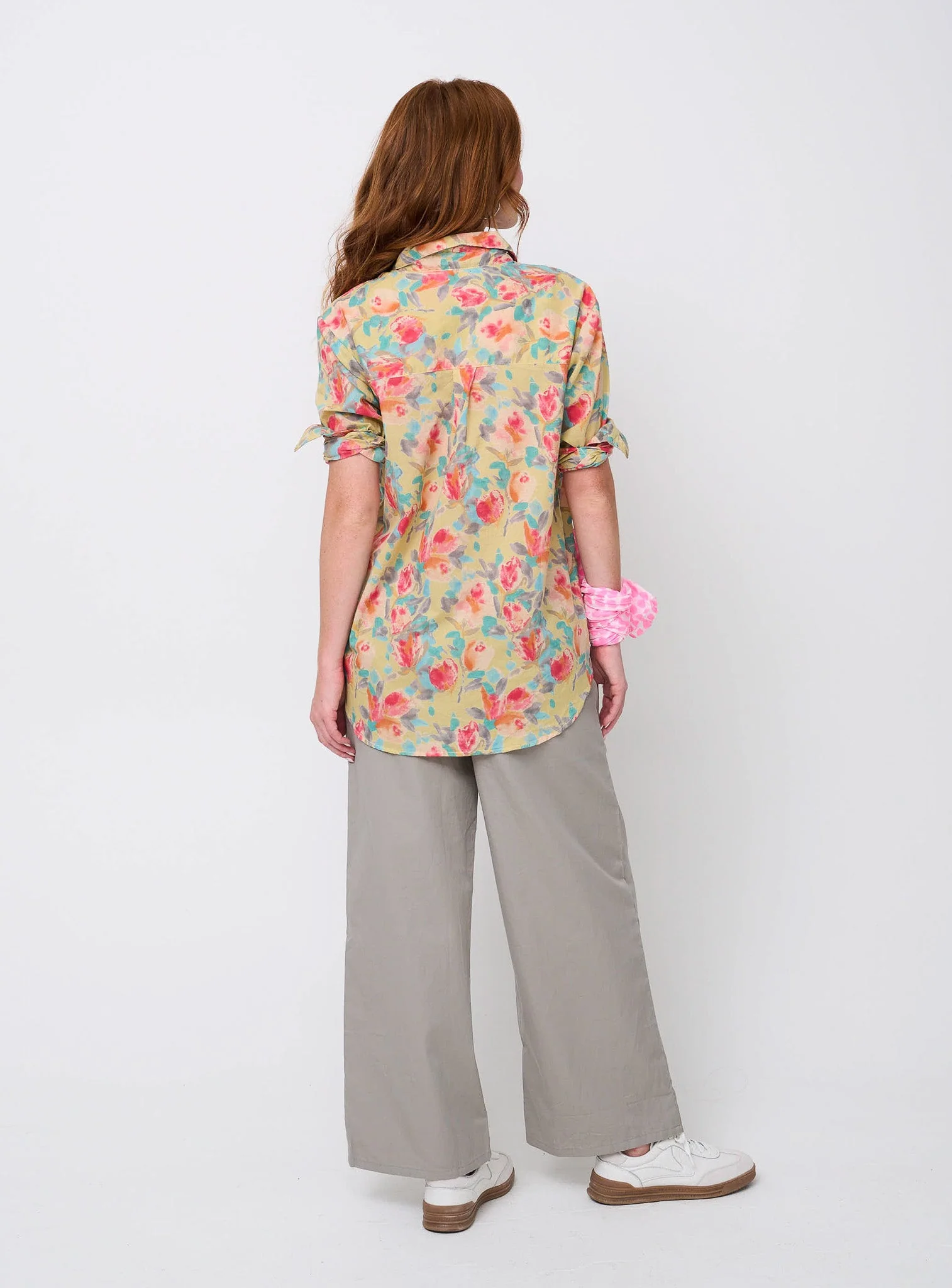 Good Boyfriend Shirt - Watercolor Floral Lemon Sorbet - Image 3
