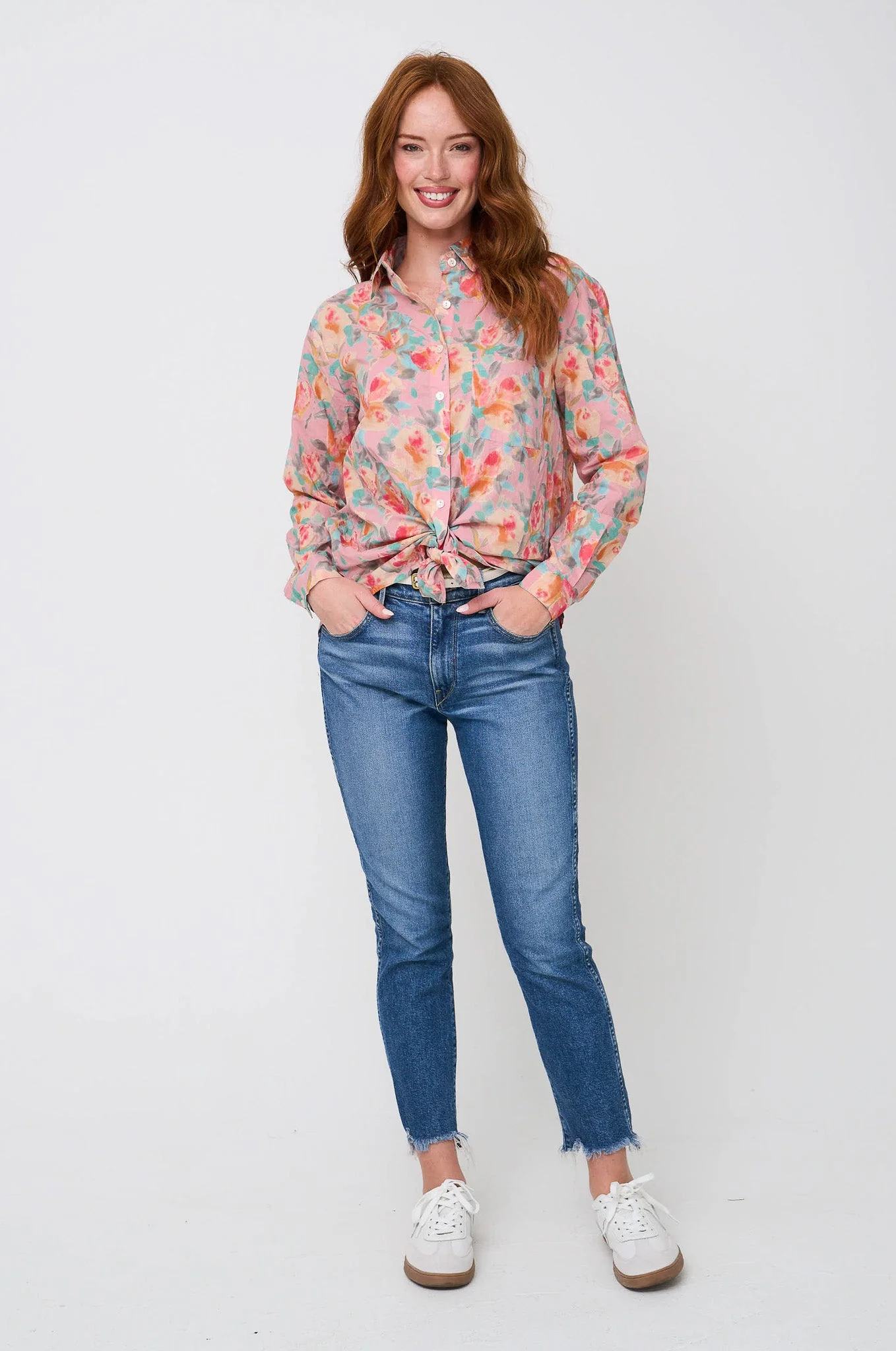 Good Boyfriend Shirt - Watercolor Floral Tickled Pink - Image 5