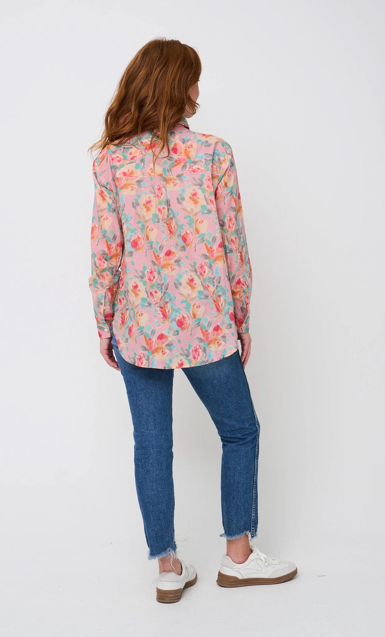 Good Boyfriend Shirt - Watercolor Floral Tickled Pink - Image 7