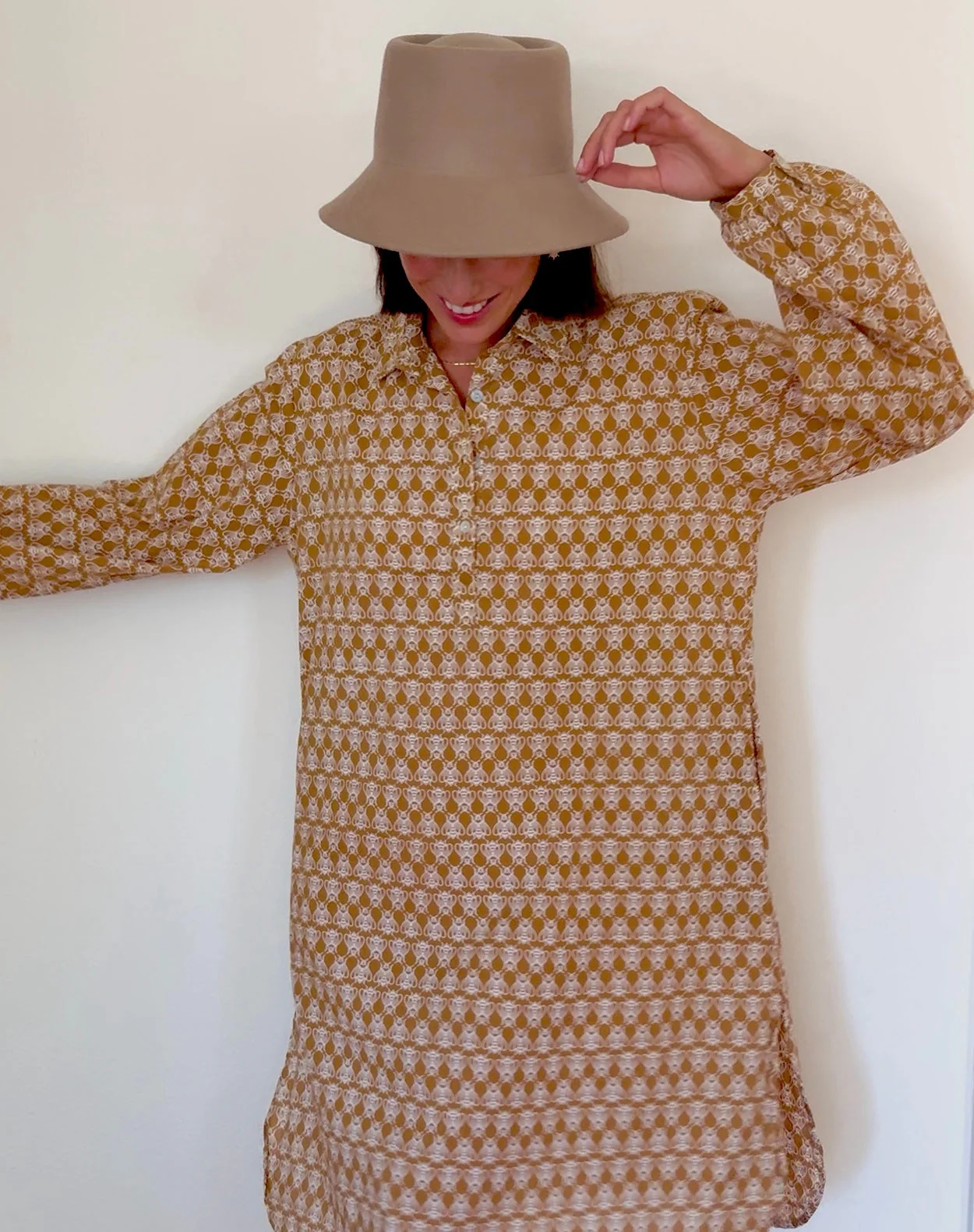 Good Boyfriend ShirtDress - Bee Happy Honeycomb - Image 4