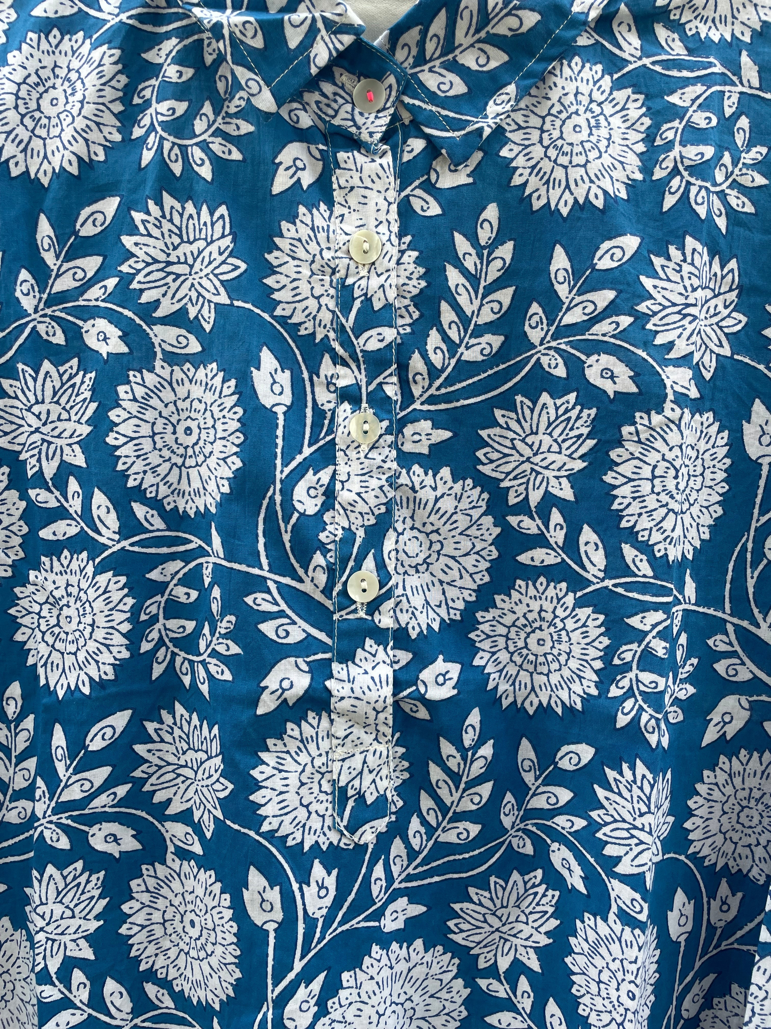 Good Boyfriend ShirtDress - Hydrangea Beauty Cobalt - Image 4