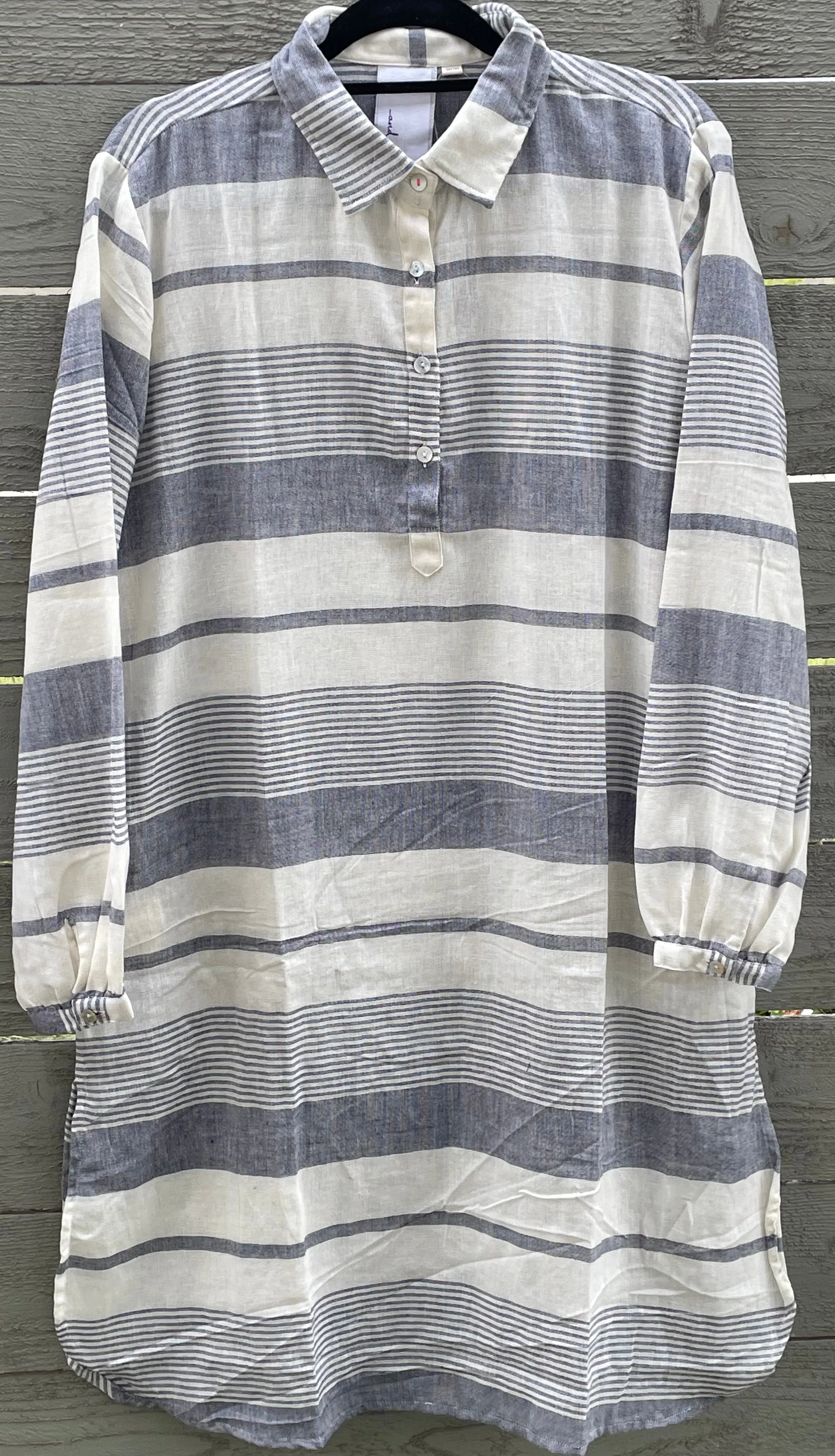 Good Boyfriend ShirtDress - Yarn Dye Stripe - Image 4