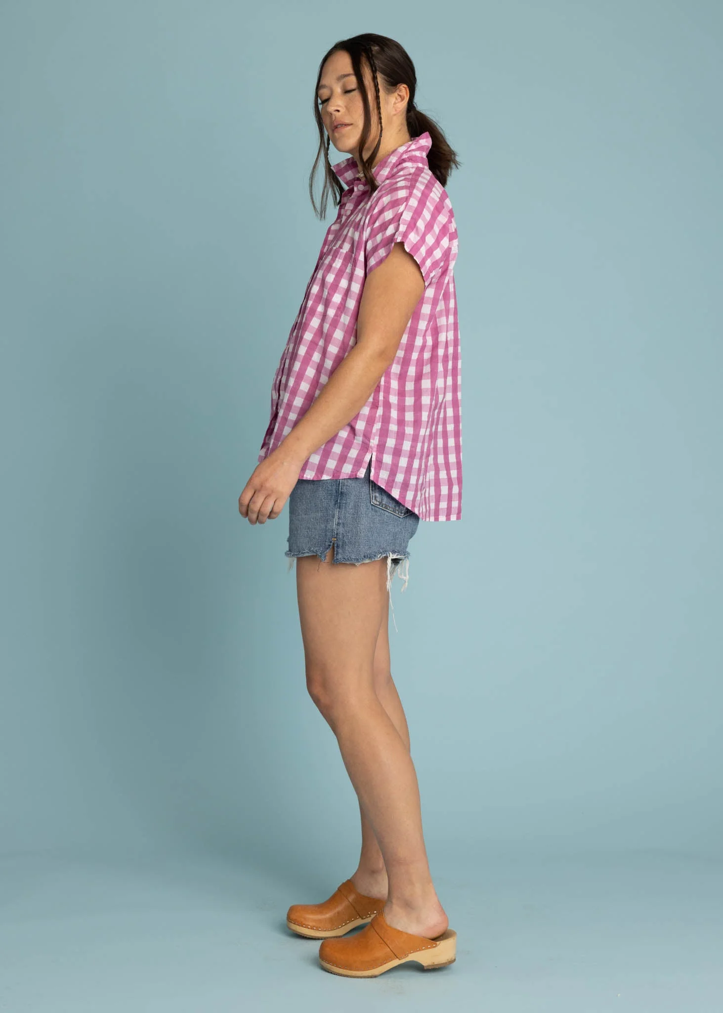 Good Boyfriend Short Sleeve Shirt Gingham Picnic - Dahlia - Image 5