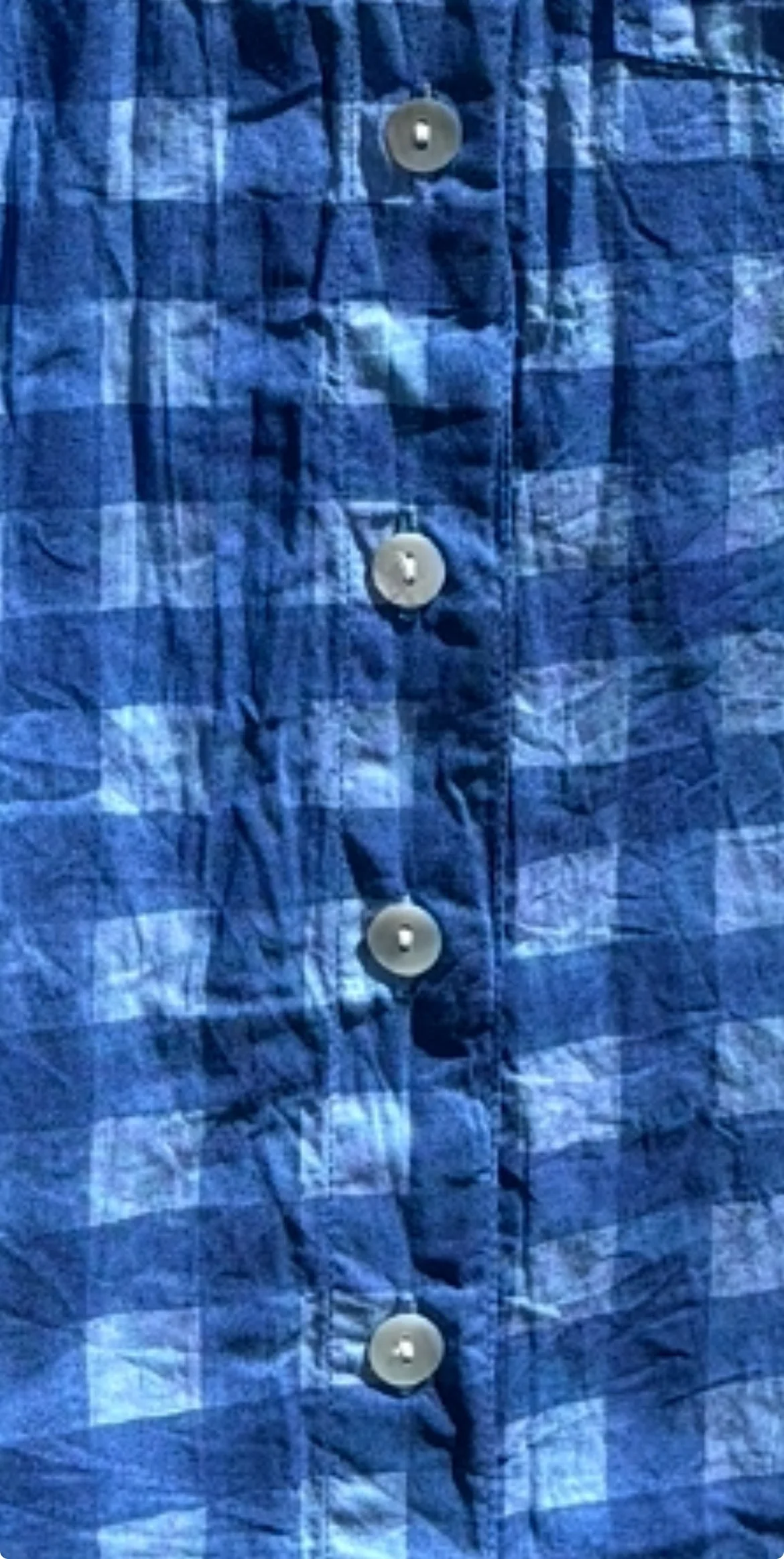 Good Boyfriend Short Sleeve Shirt - Gingham Picnic Overdye Cornflower Blue - Image 3