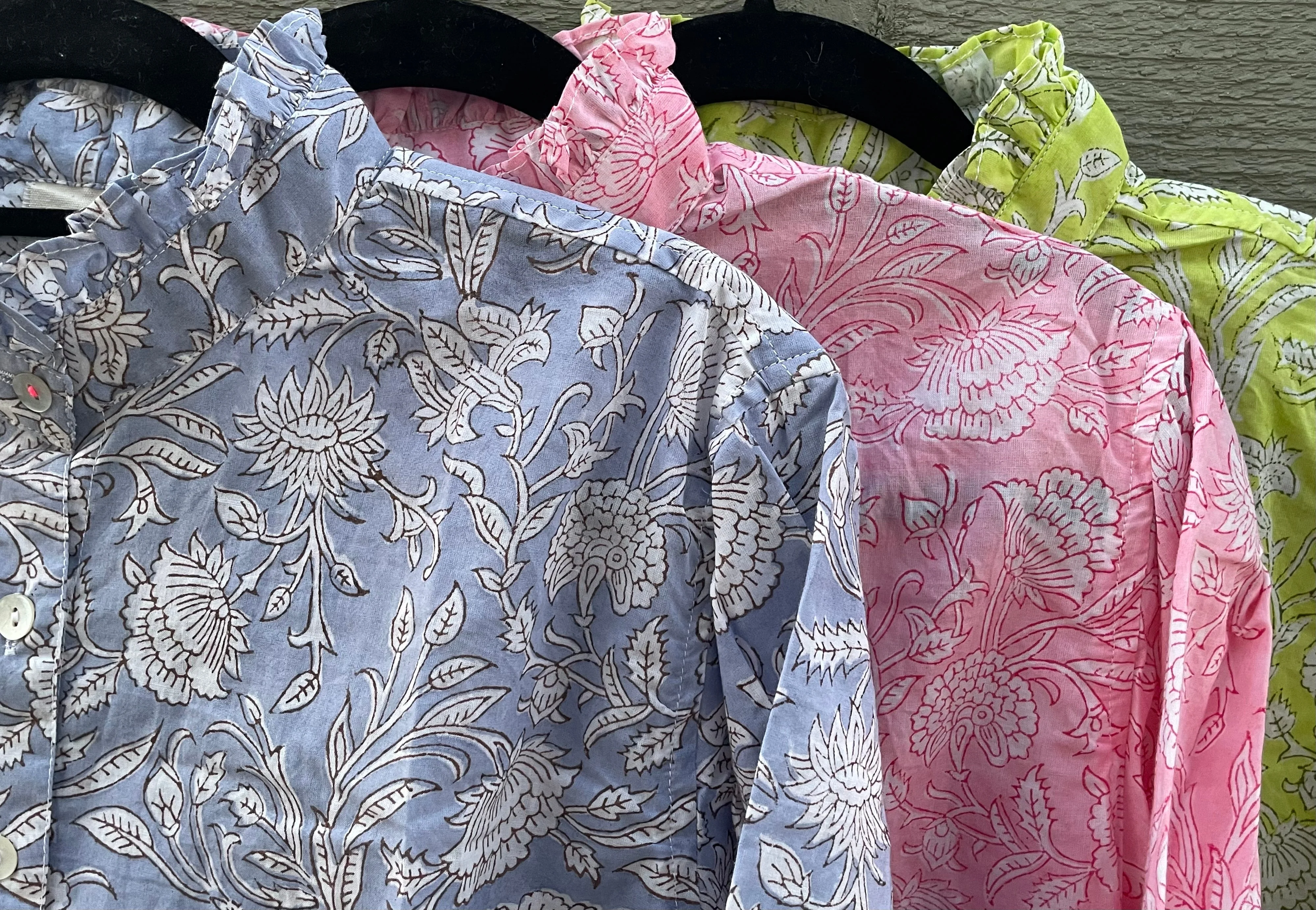 Good Girlfriend Shirt with Ruffle Trim Floral Escape Citron/Olive - Image 6