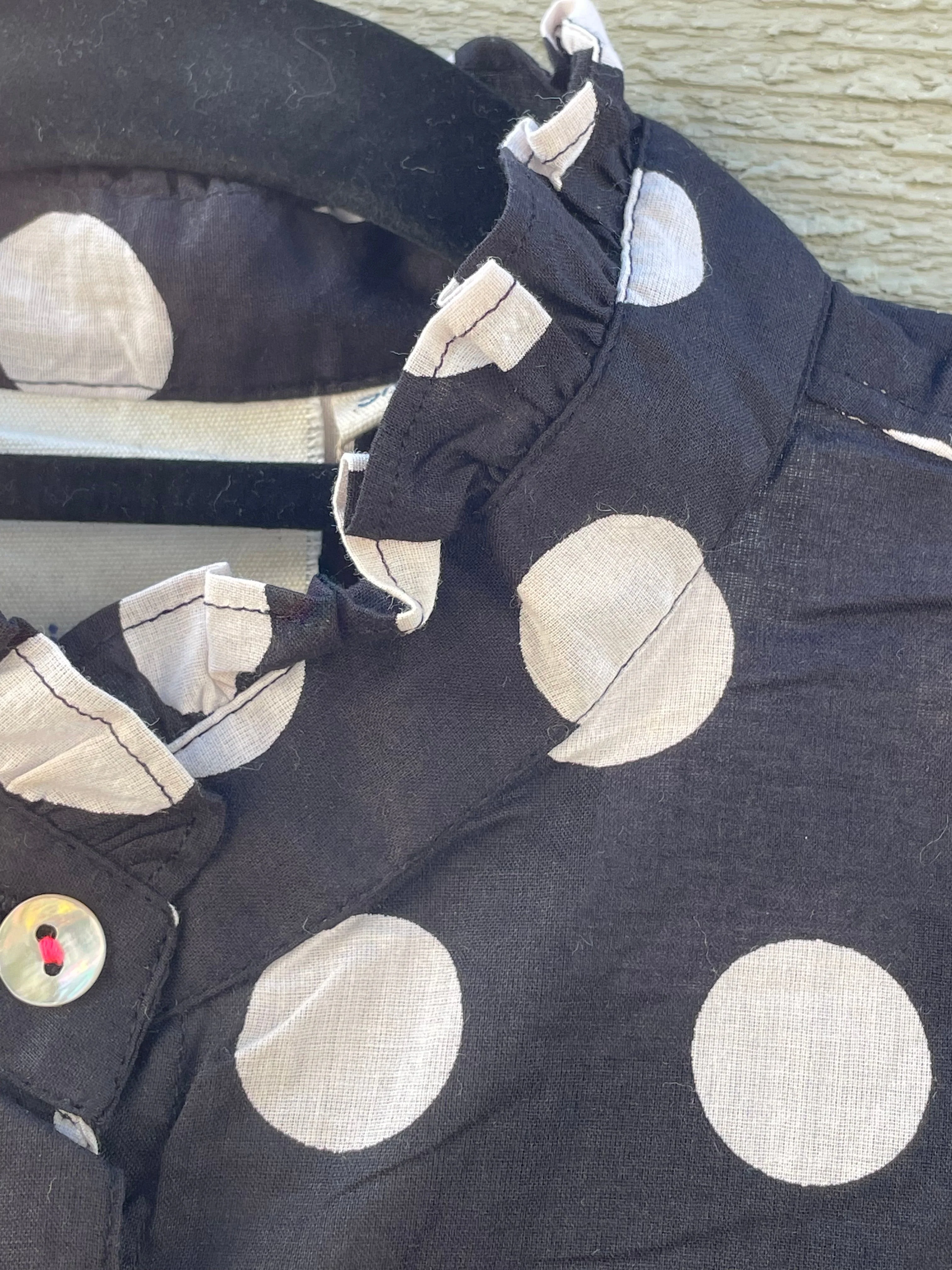 Good Girlfriend Shirt with Ruffle Trim - True Dot Black - Image 6