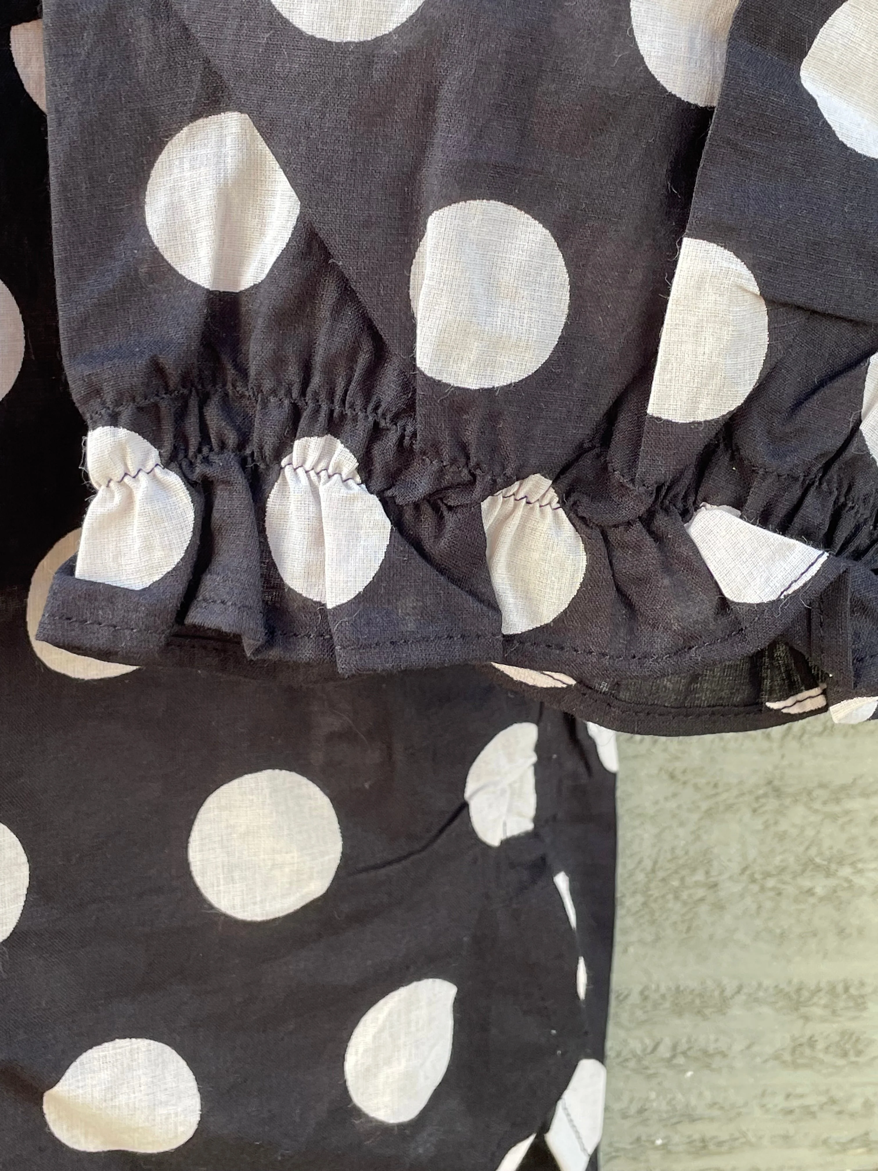 Good Girlfriend Shirt with Ruffle Trim - True Dot Black - Image 7