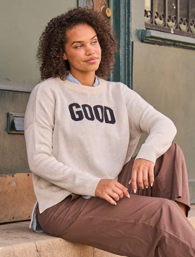 Good Relaxed Sweater - Ecru - Image 3