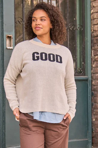 Good Relaxed Sweater - Ecru - Image 4