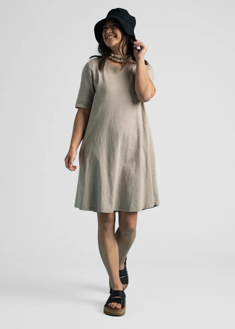 Good Tee Dress - Pebble - Image 2
