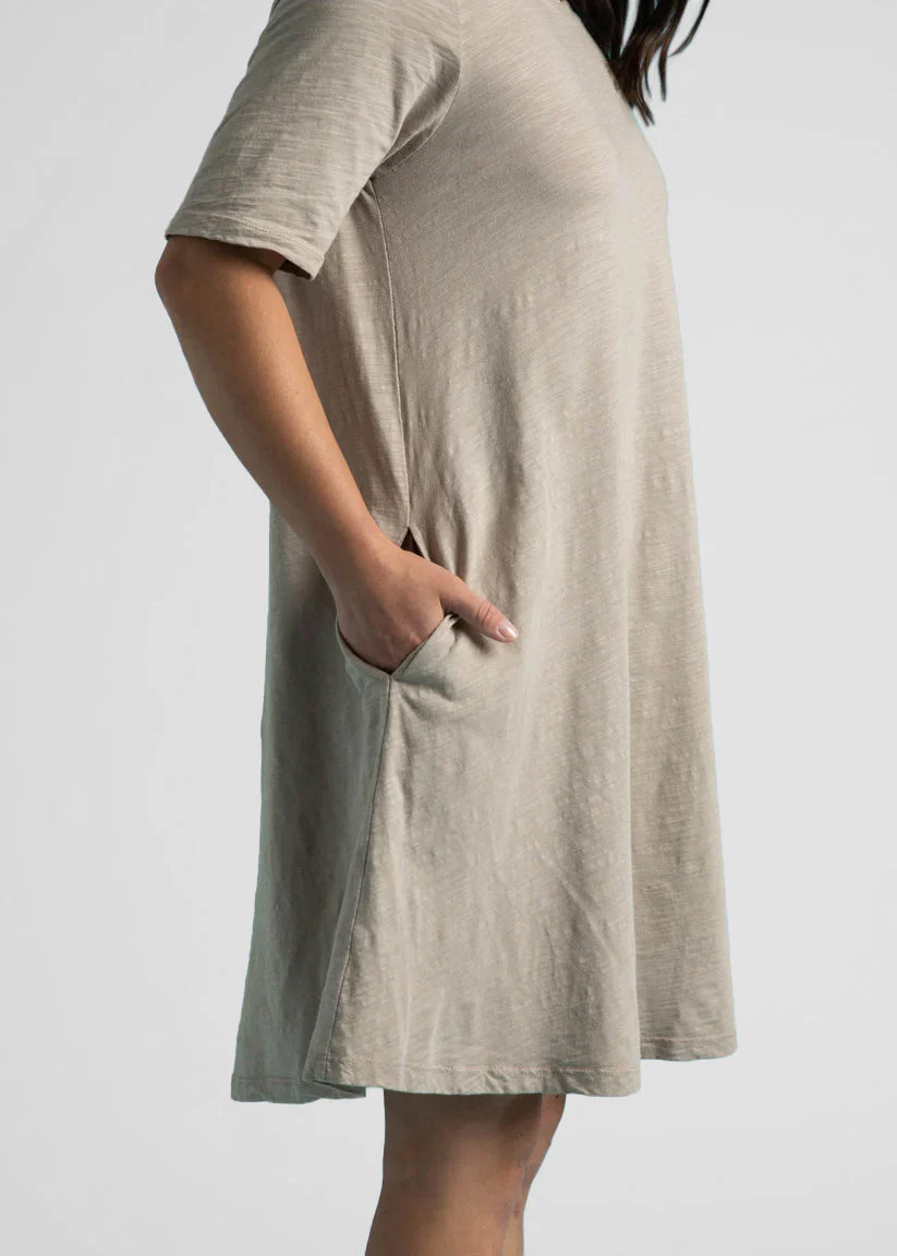 Good Tee Dress - Pebble - Image 3