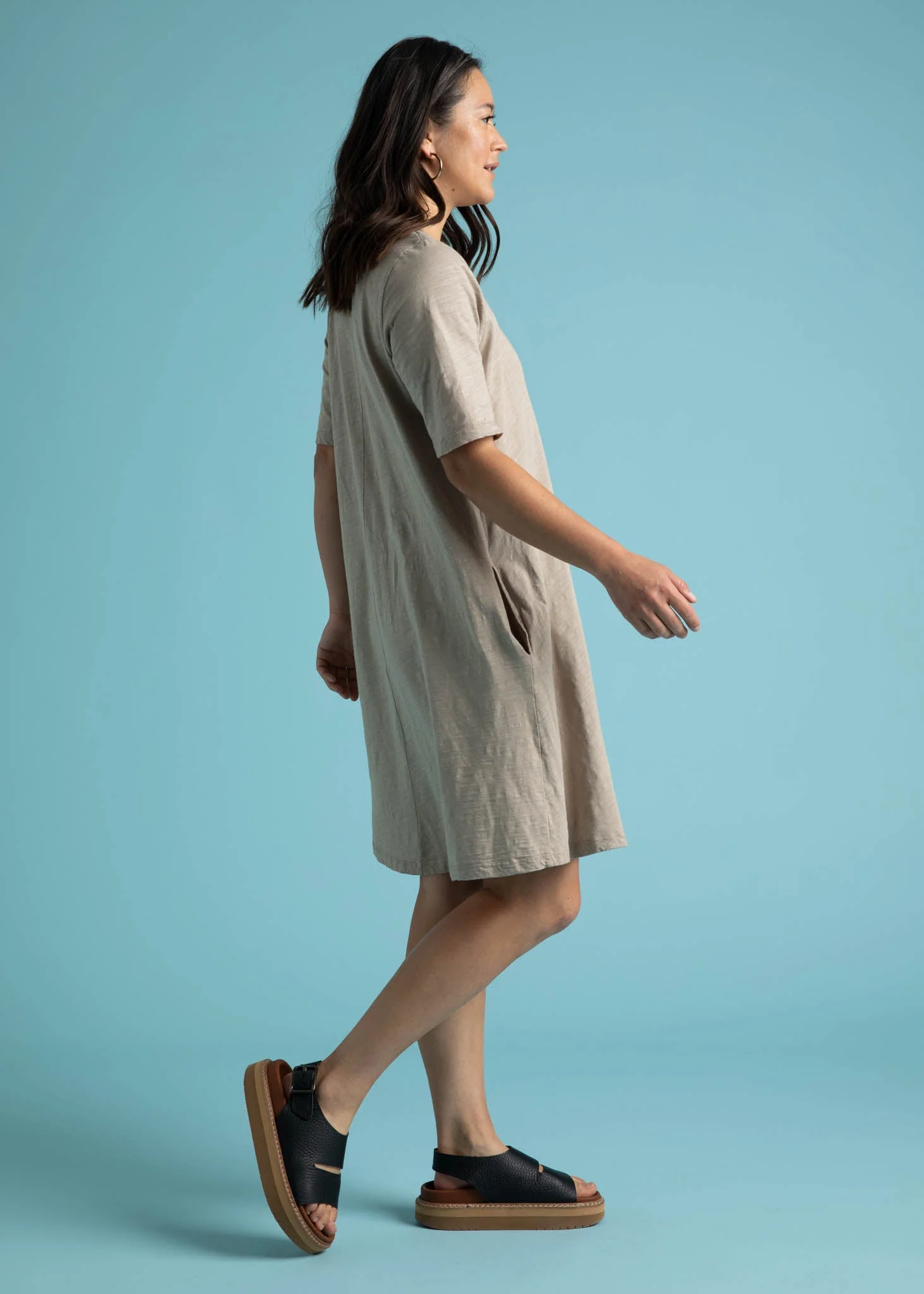 Good Tee Dress - Pebble - Image 5