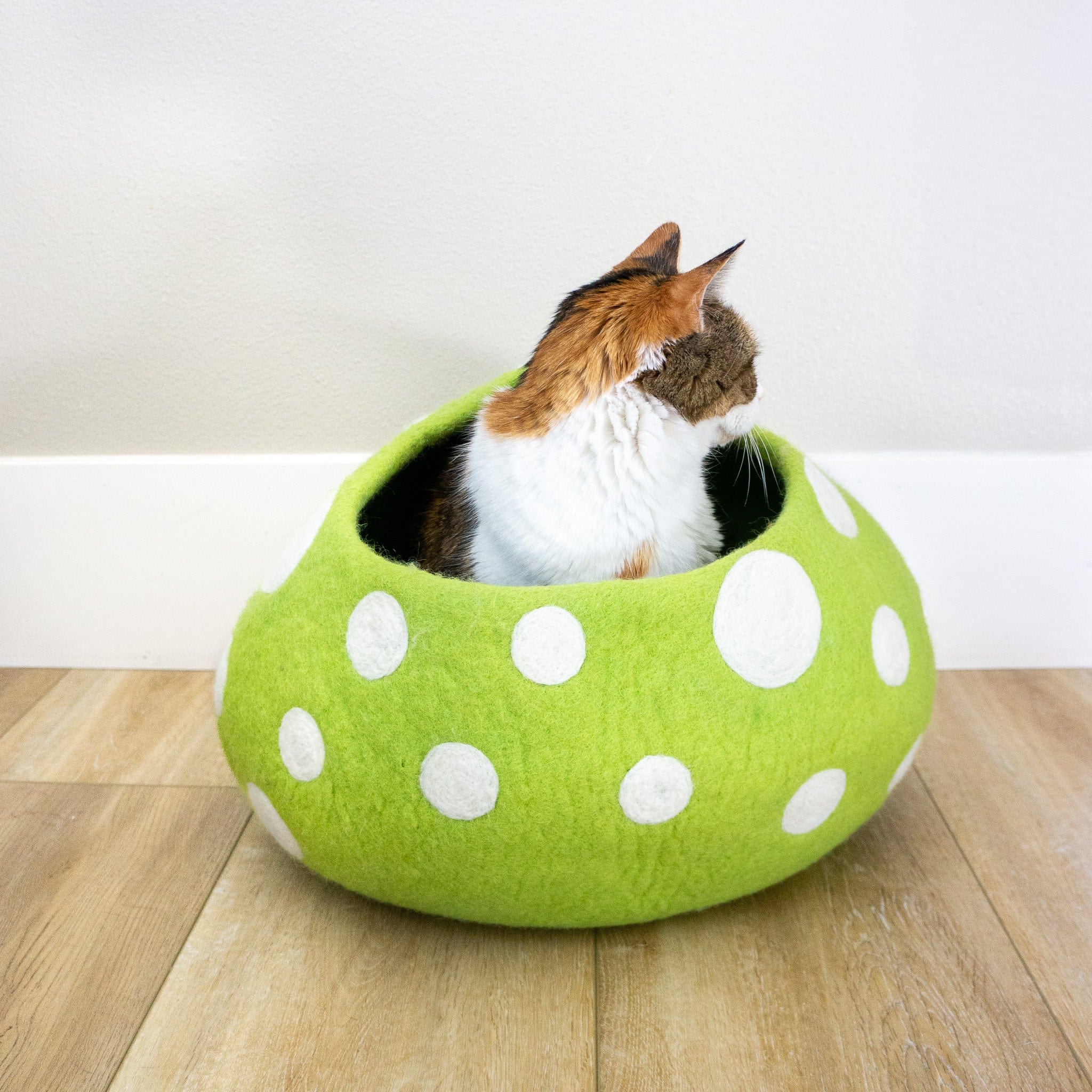 Green Mushroom Eco Kitty Cave - Image 3