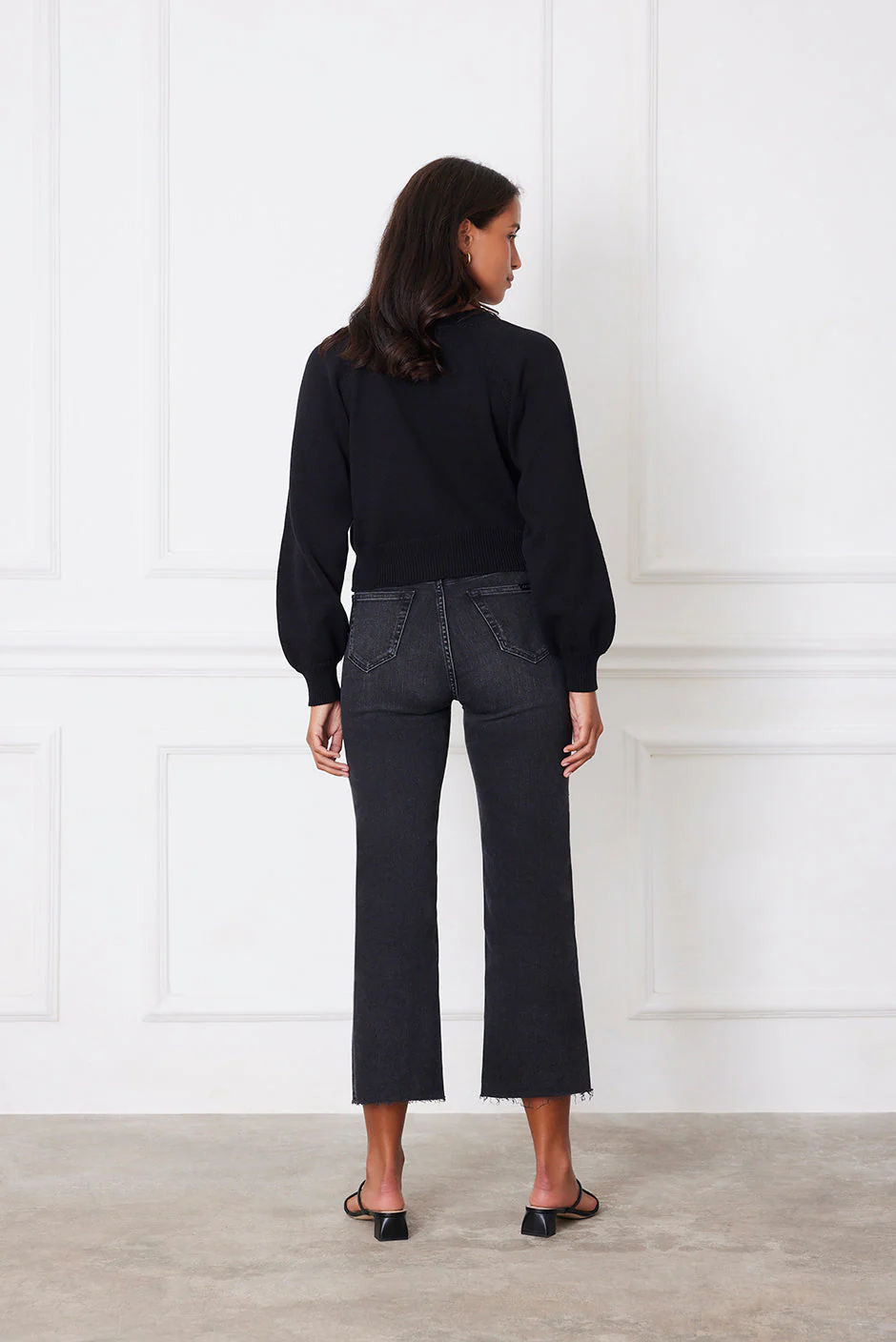 Greta Cardigan in Black - Image 5