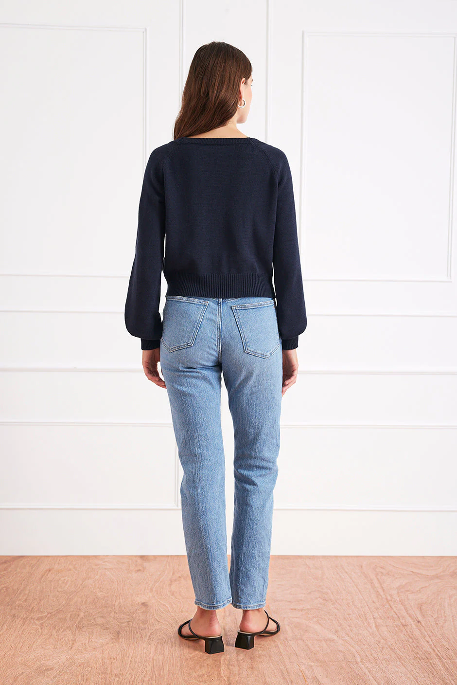 Greta Cardigan in Midnight Navy - Image 4