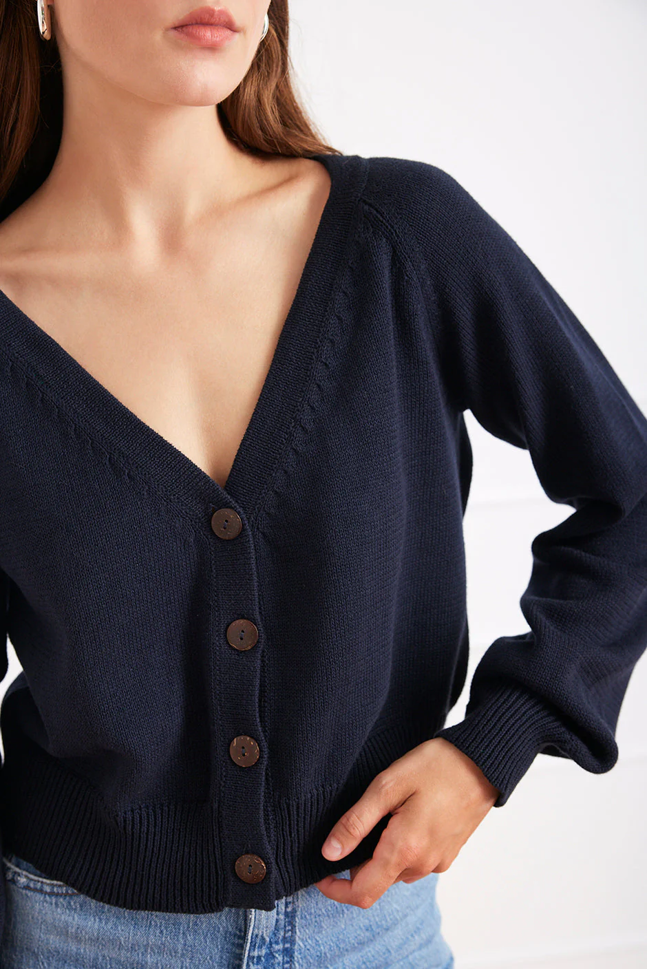 Greta Cardigan in Midnight Navy - Image 5