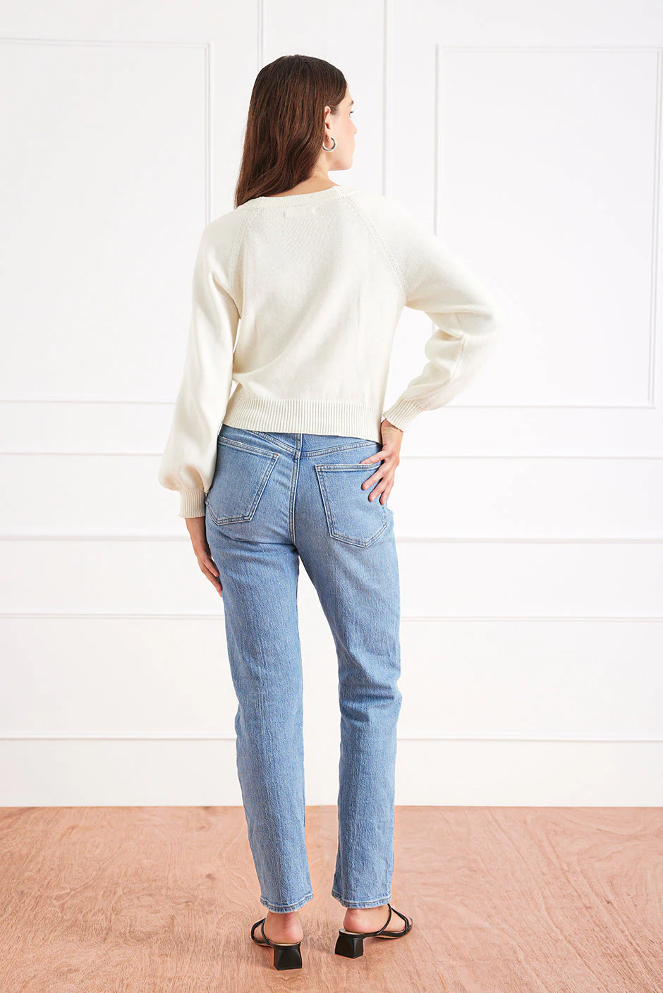 Greta Cardigan in Oat Milk - Image 4