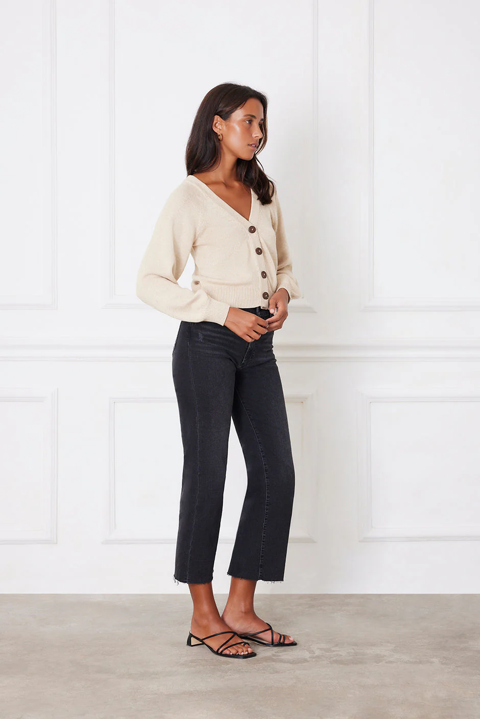 Greta Cardigan in Sand - Image 3