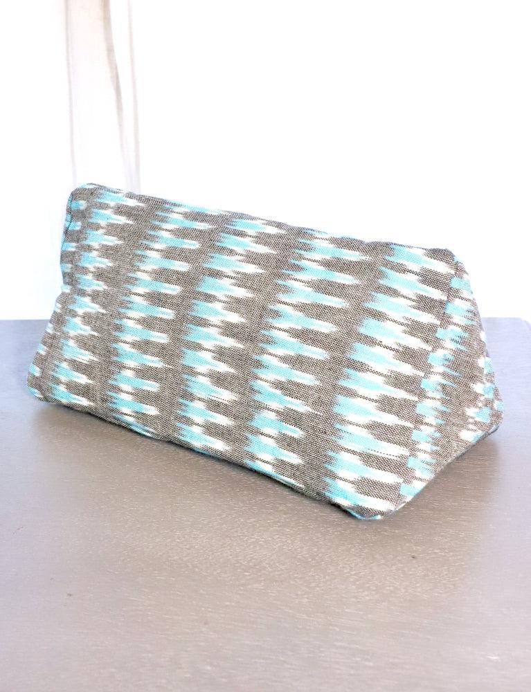 Grey Teal Ikat Toiletry Bag - Image 3
