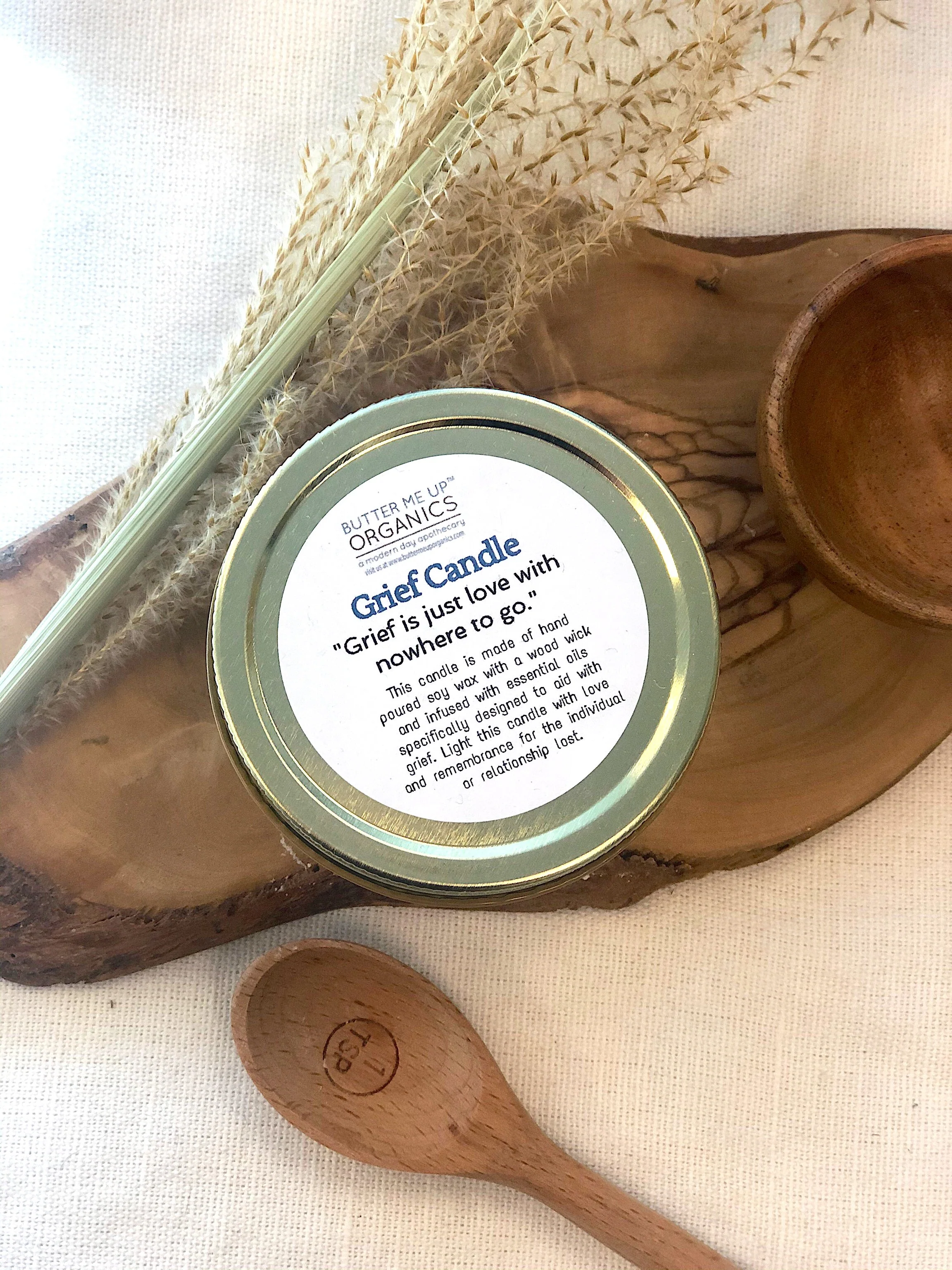 Grief Candle / Intention Candle / Essential Oil Candle / Soy Wax Candle / Candle for Grief - Image 4