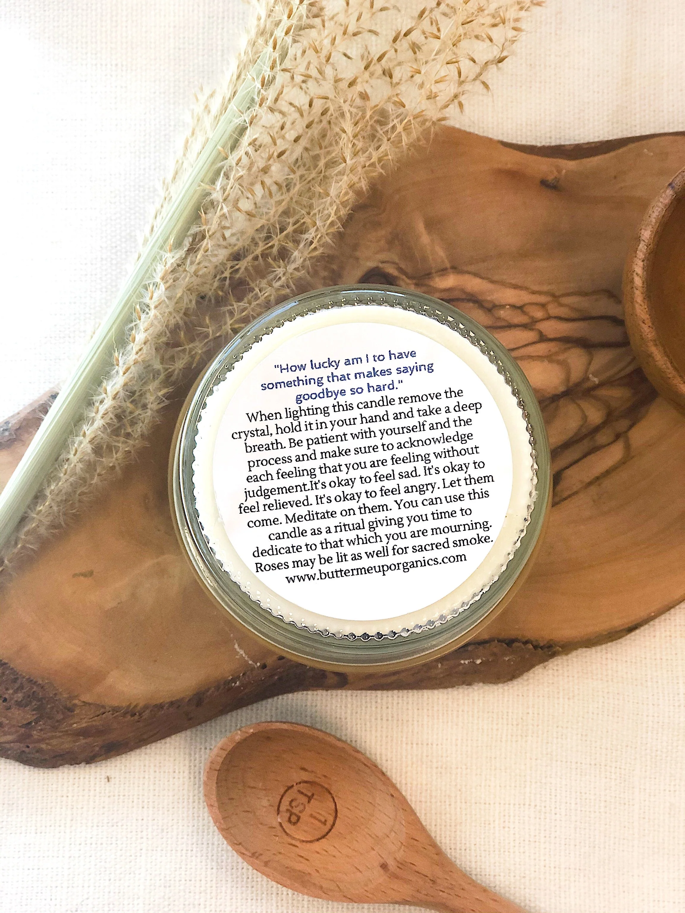Grief Candle / Intention Candle / Essential Oil Candle / Soy Wax Candle / Candle for Grief - Image 6