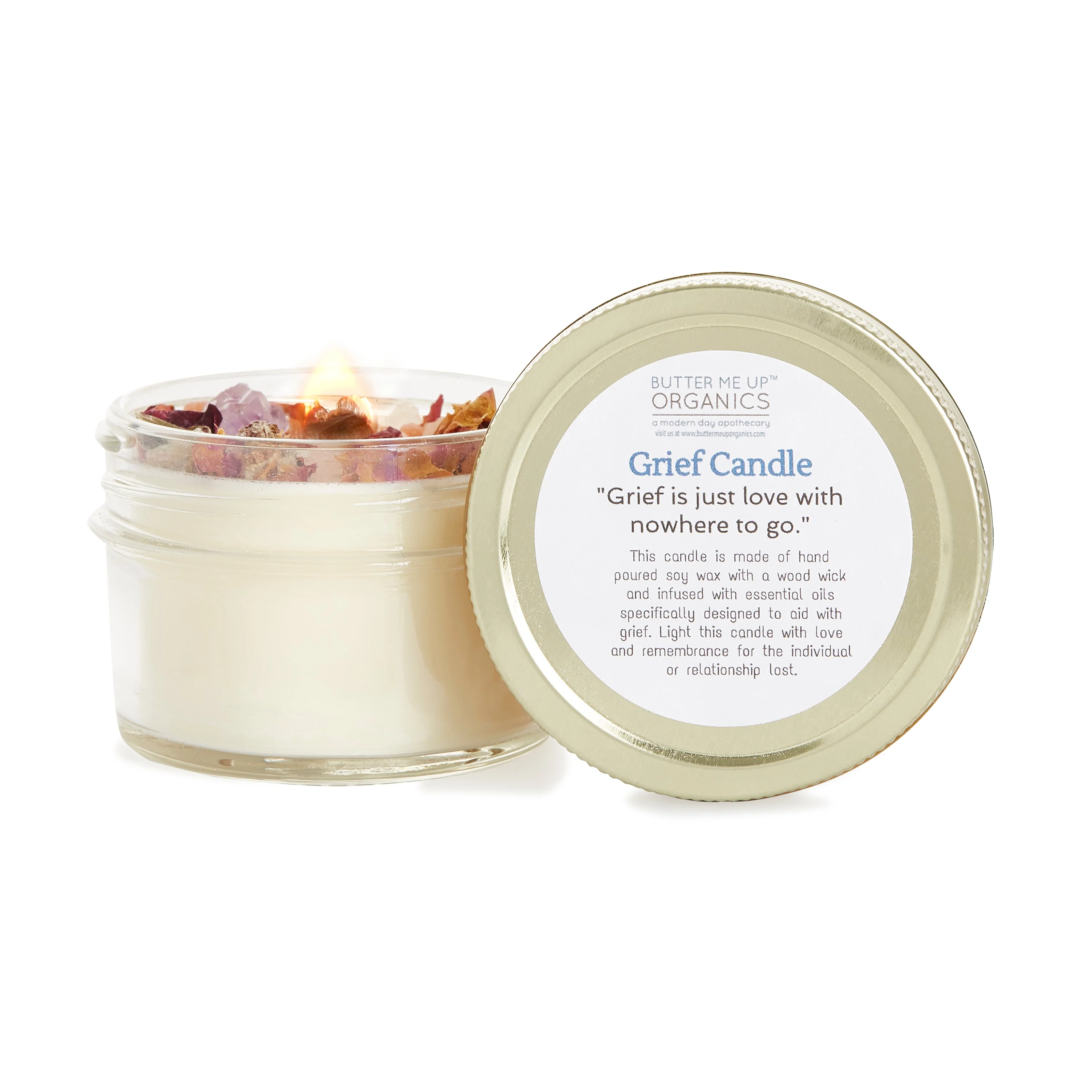 Grief Candle / Intention Candle / Essential Oil Candle / Soy Wax Candle / Candle for Grief - Image 8