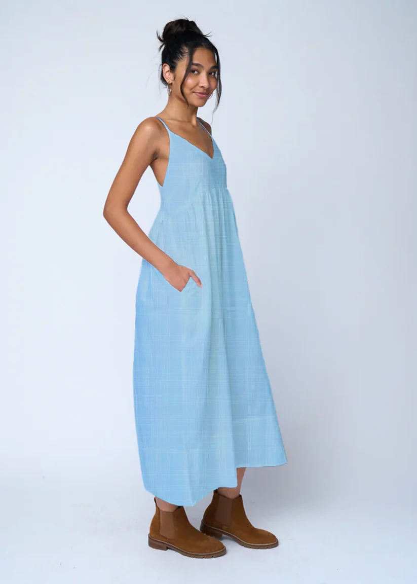 Hampton Dress - Light Wash Chambray - Image 4