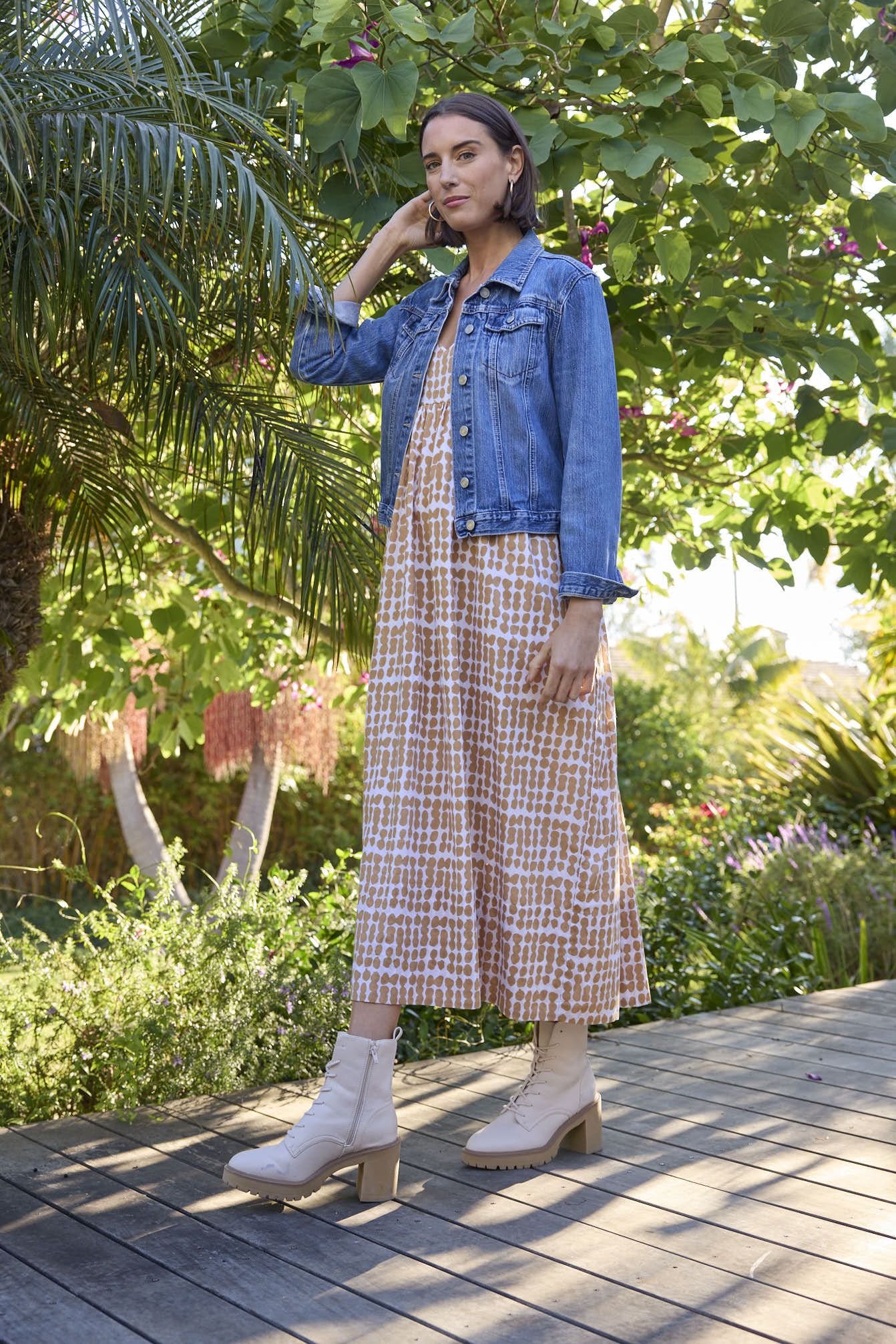 Hamptons Dress - Messy Dot Baked Clay - Image 10