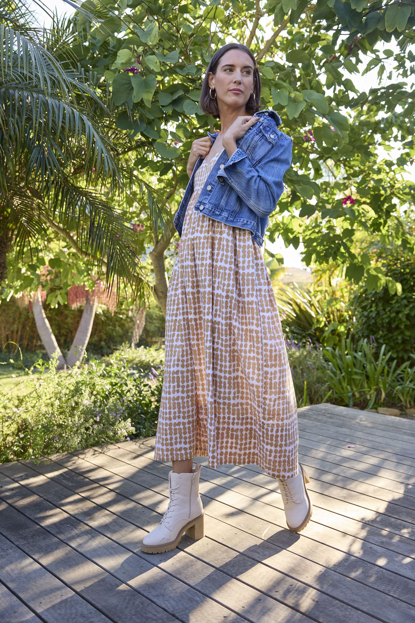 Hamptons Dress - Messy Dot Baked Clay - Image 13