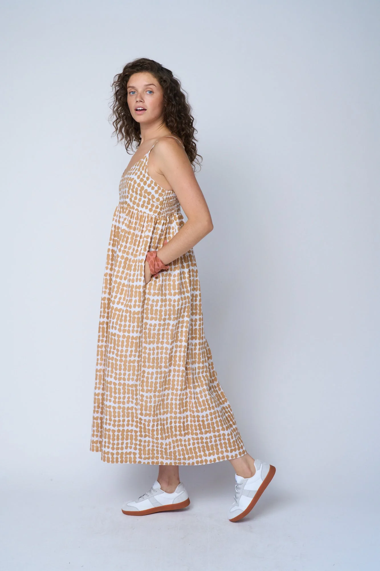 Hamptons Dress - Messy Dot Baked Clay - Image 15