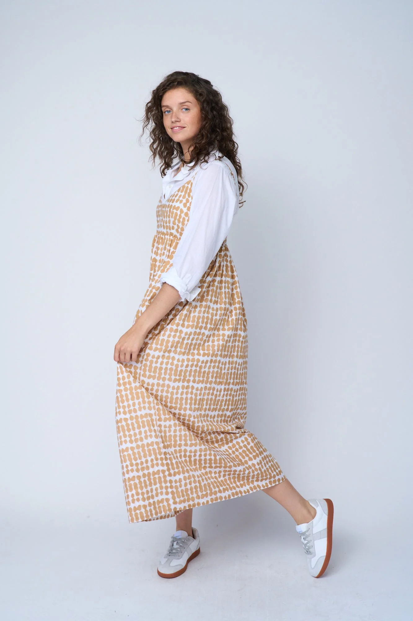 Hamptons Dress - Messy Dot Baked Clay - Image 19
