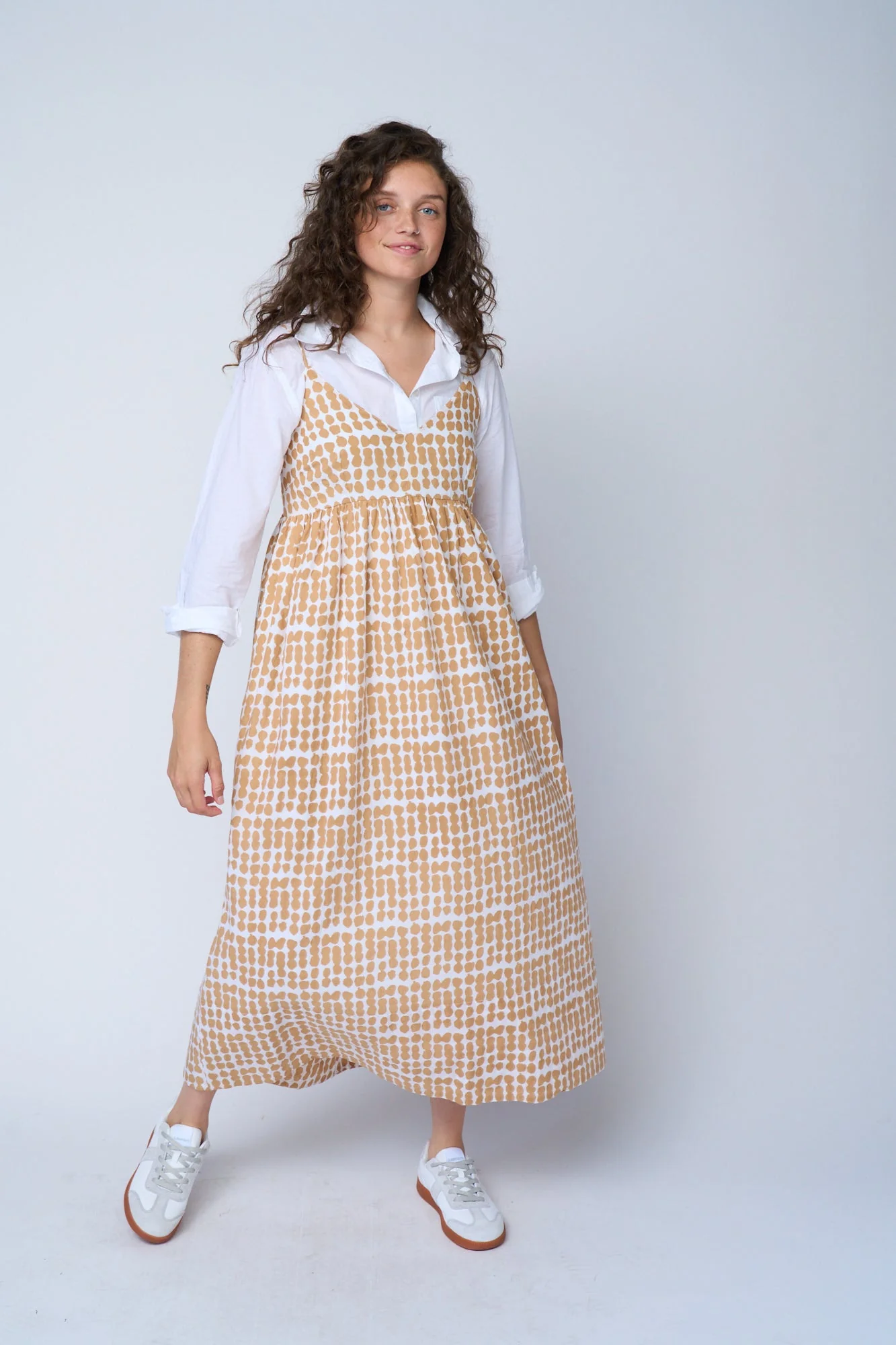Hamptons Dress - Messy Dot Baked Clay - Image 20