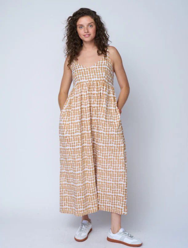 Hamptons Dress - Messy Dot Baked Clay - Image 23