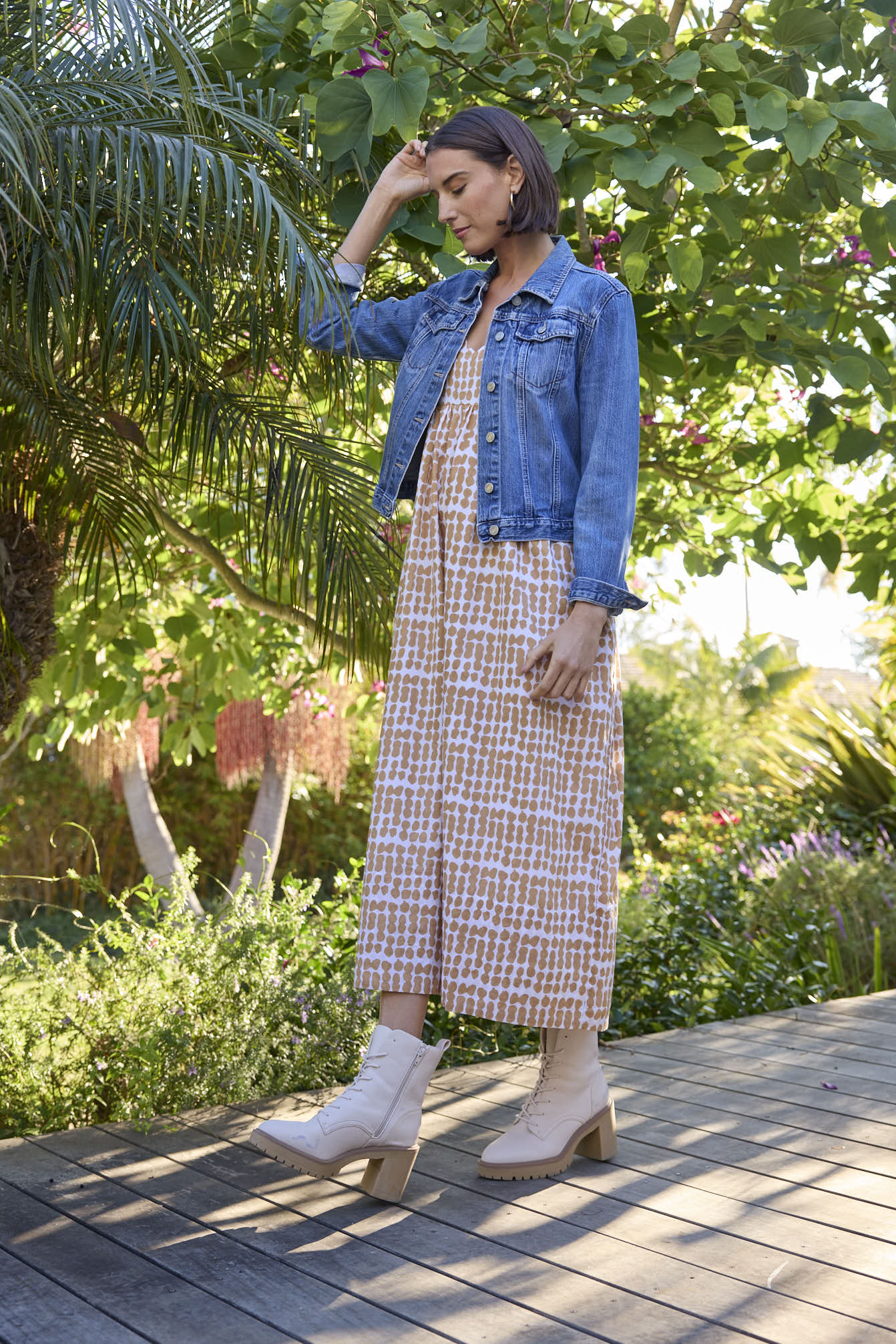 Hamptons Dress - Messy Dot Baked Clay - Image 9