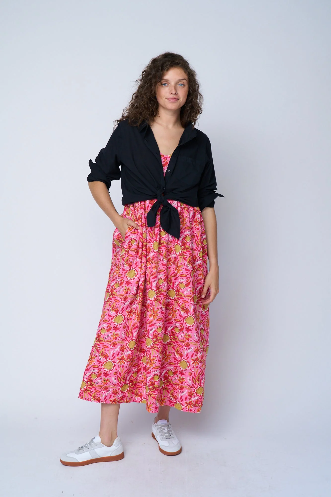 Hamptons Dress - Mira Floral Pink - Image 12
