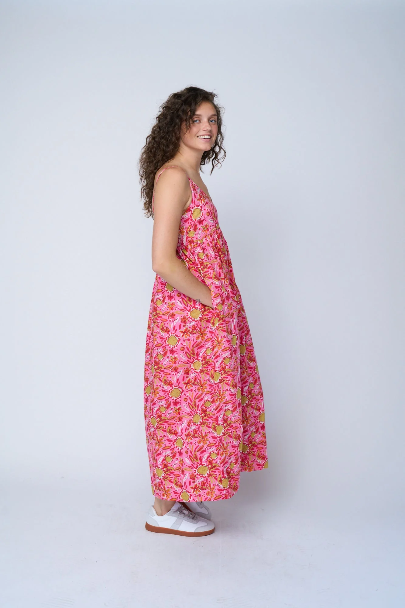Hamptons Dress - Mira Floral Pink - Image 4