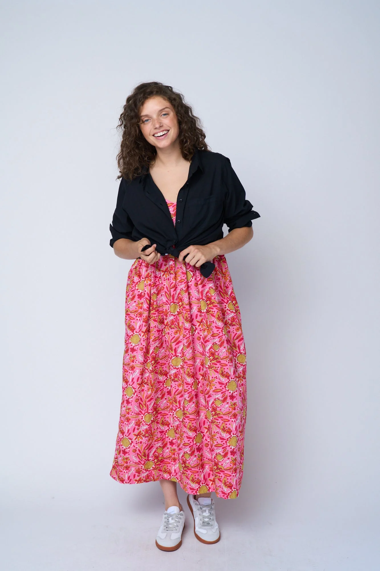 Hamptons Dress - Mira Floral Pink - Image 9