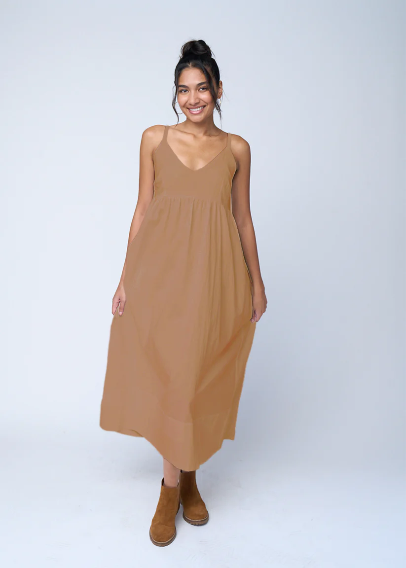 Hamptons Linen Dress - Mocha - Image 2