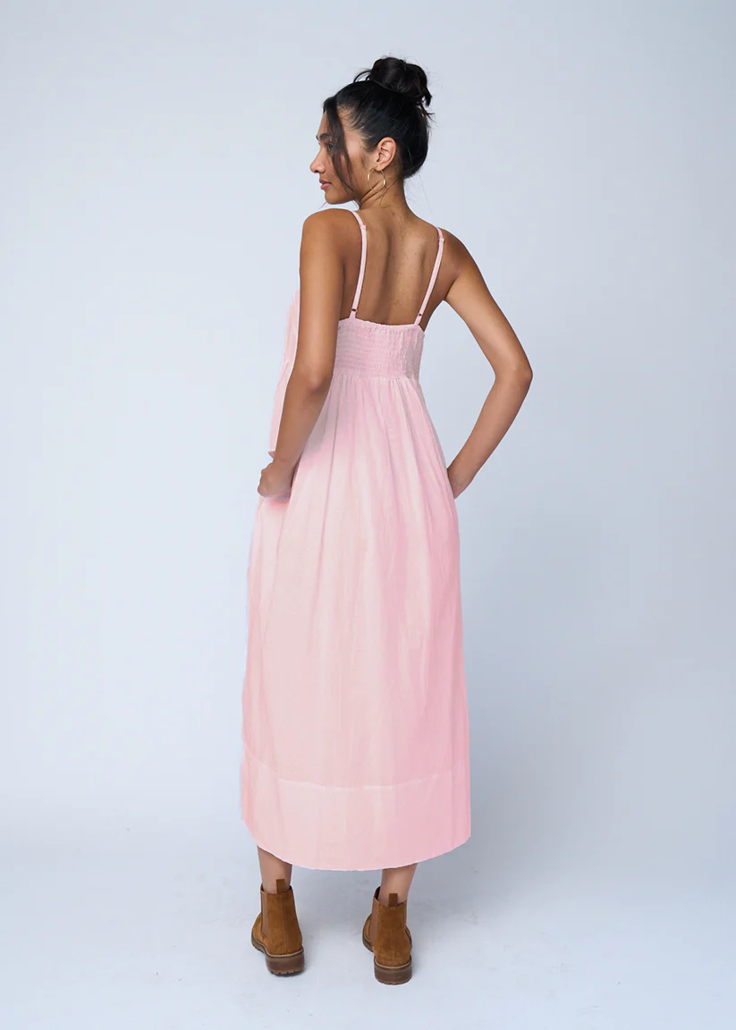 Hamptons Linen Dress - Tickled Pink - Image 2