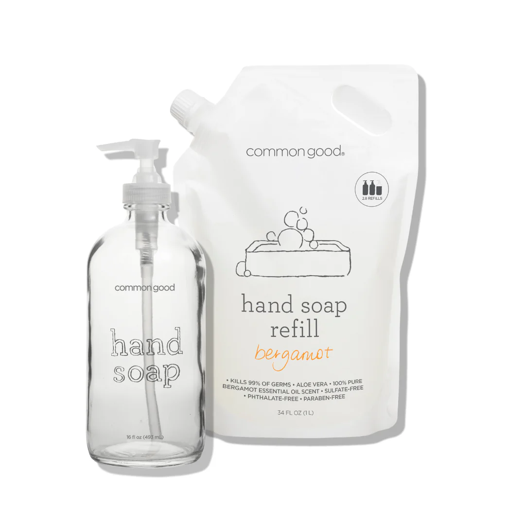 Hand Soap Refill Pouch and Glass Bottle Set - Image 6