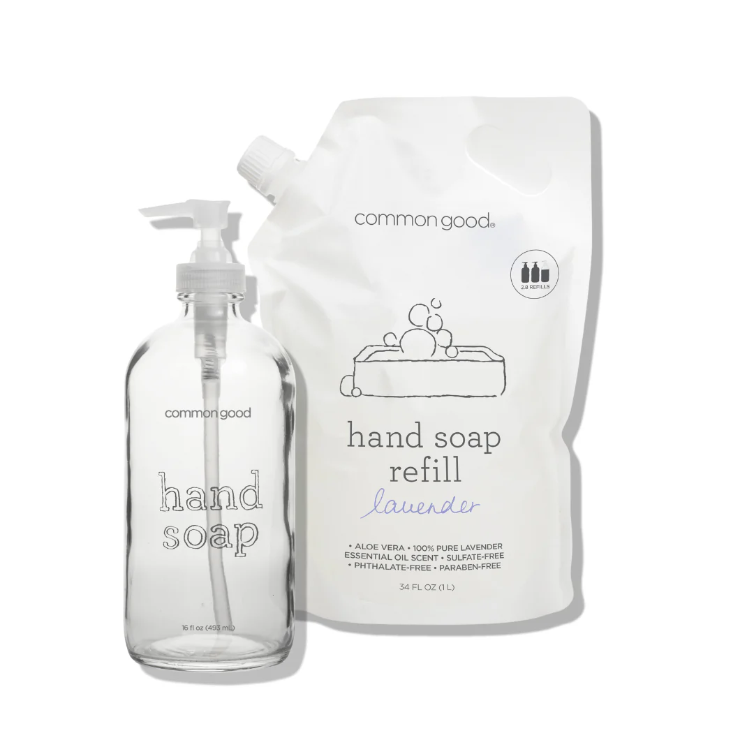 Hand Soap Refill Pouch and Glass Bottle Set - Image 7