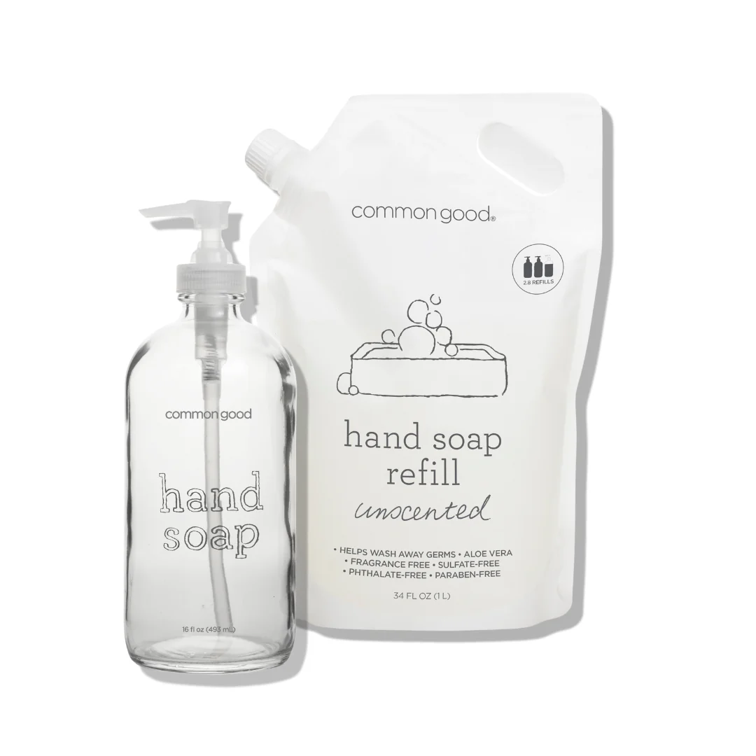 Hand Soap Refill Pouch and Glass Bottle Set - Image 8