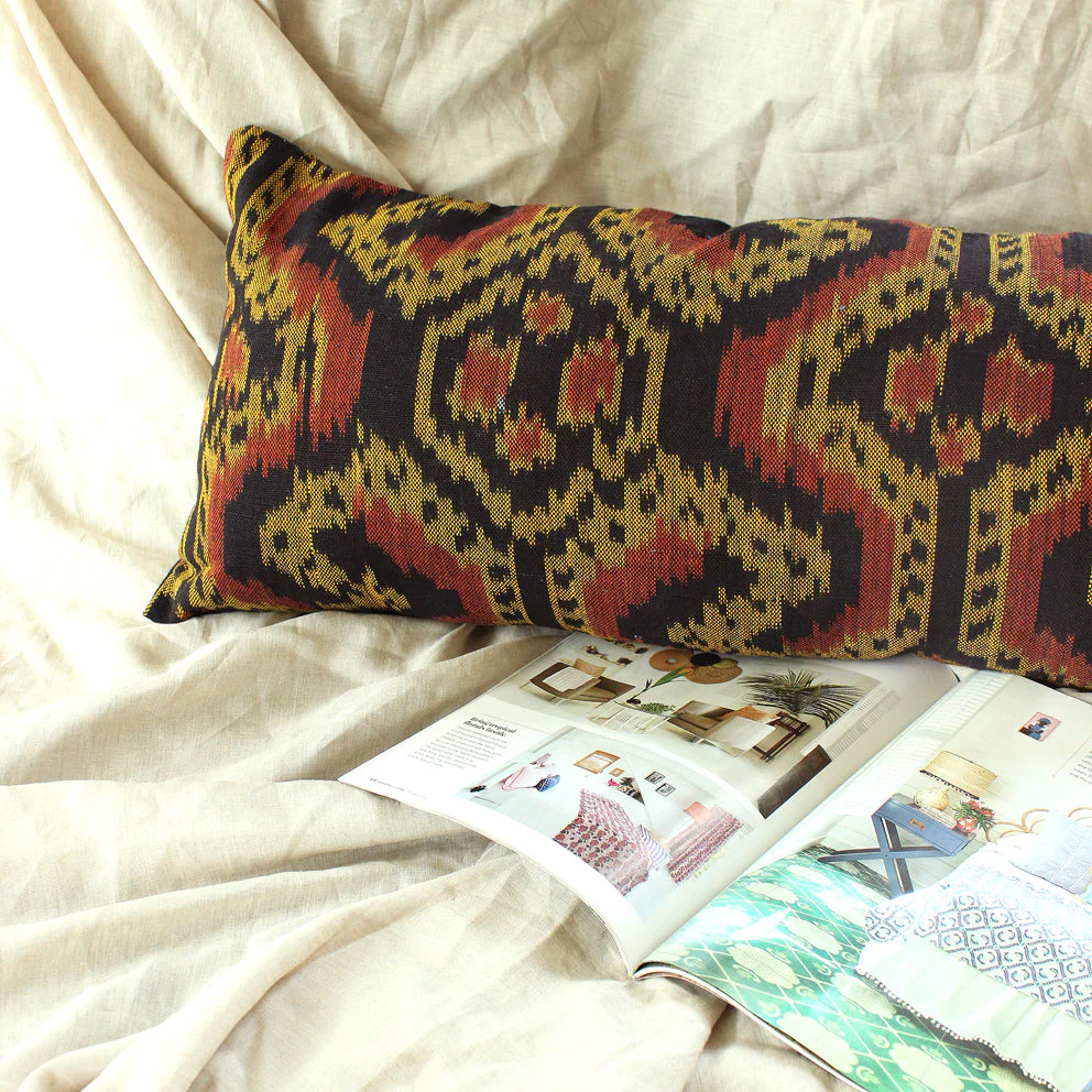 Handwoven Decorative Lumbar Pillow "Java Tribe" - Image 2