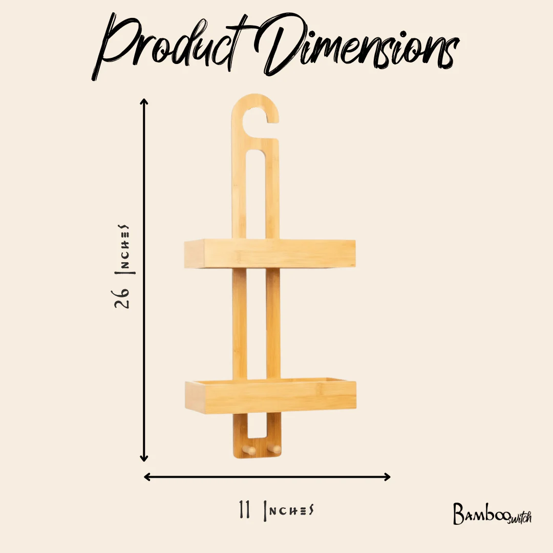 Hanging Bamboo Shower Caddy - Image 3